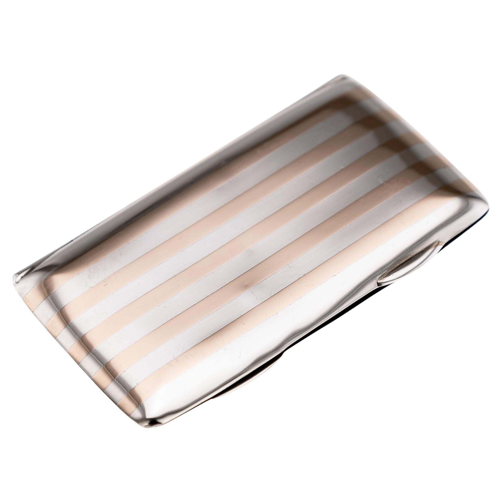 Antique 20thc English Solid Silver & Gold Business Card Case, Chester C.1911