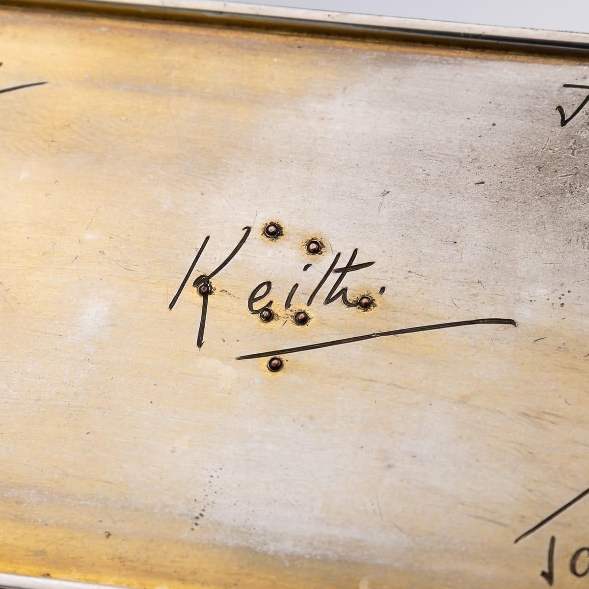 3271.0 20thc English Solid Silver & 9k Gold Cigar Case By Cartier Of New Bond St C.1929 photo