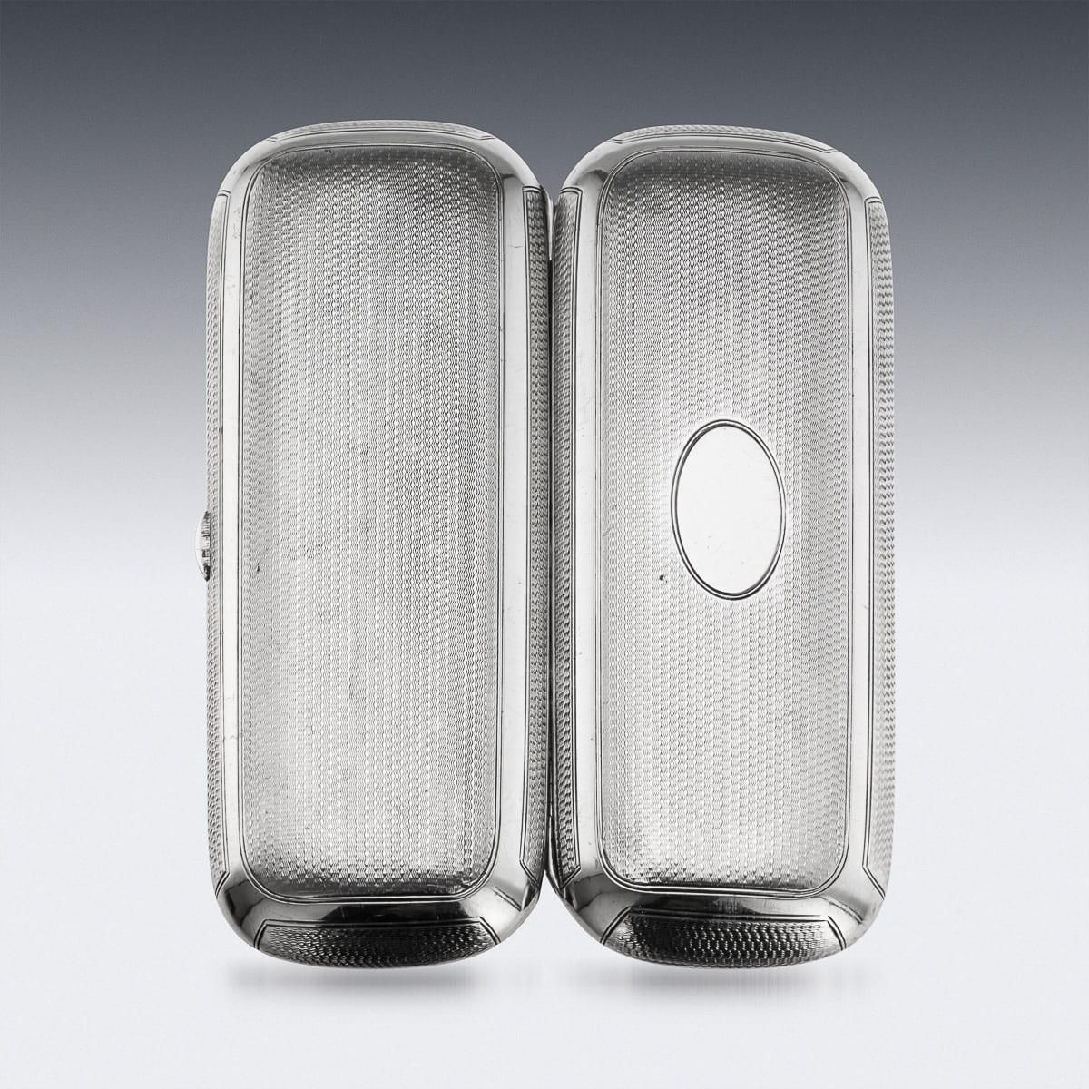 Antique 19th Century Victorian Solid Silver Cigar Case, Henry William Dee C.1877 photo buy