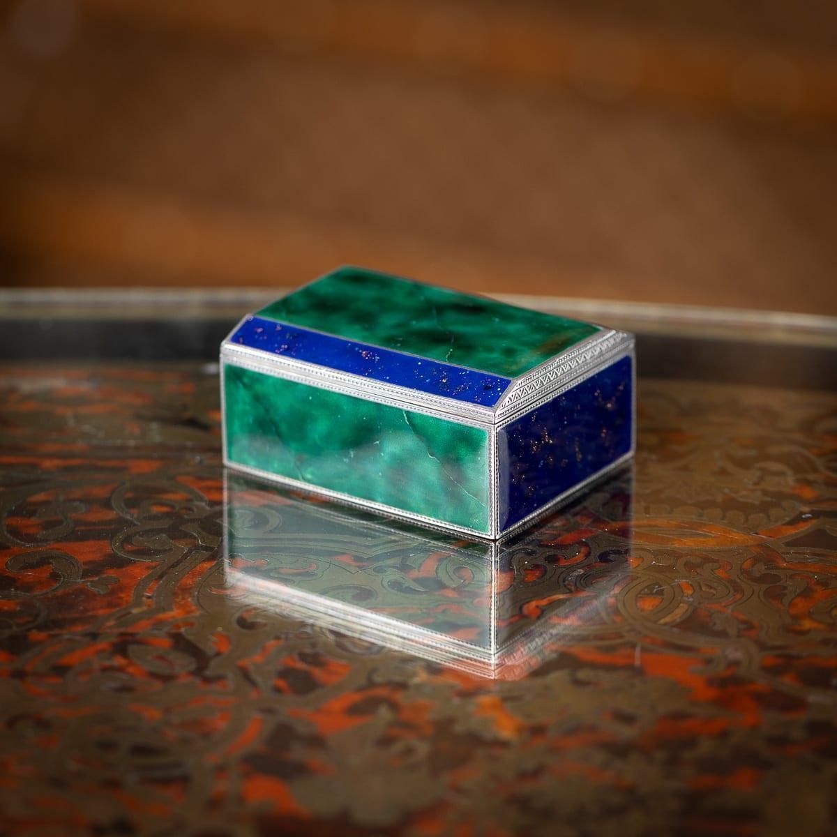 Antique 20th Century German Solid Silver & Enamel Cigarette Box C.1900 photo furniture