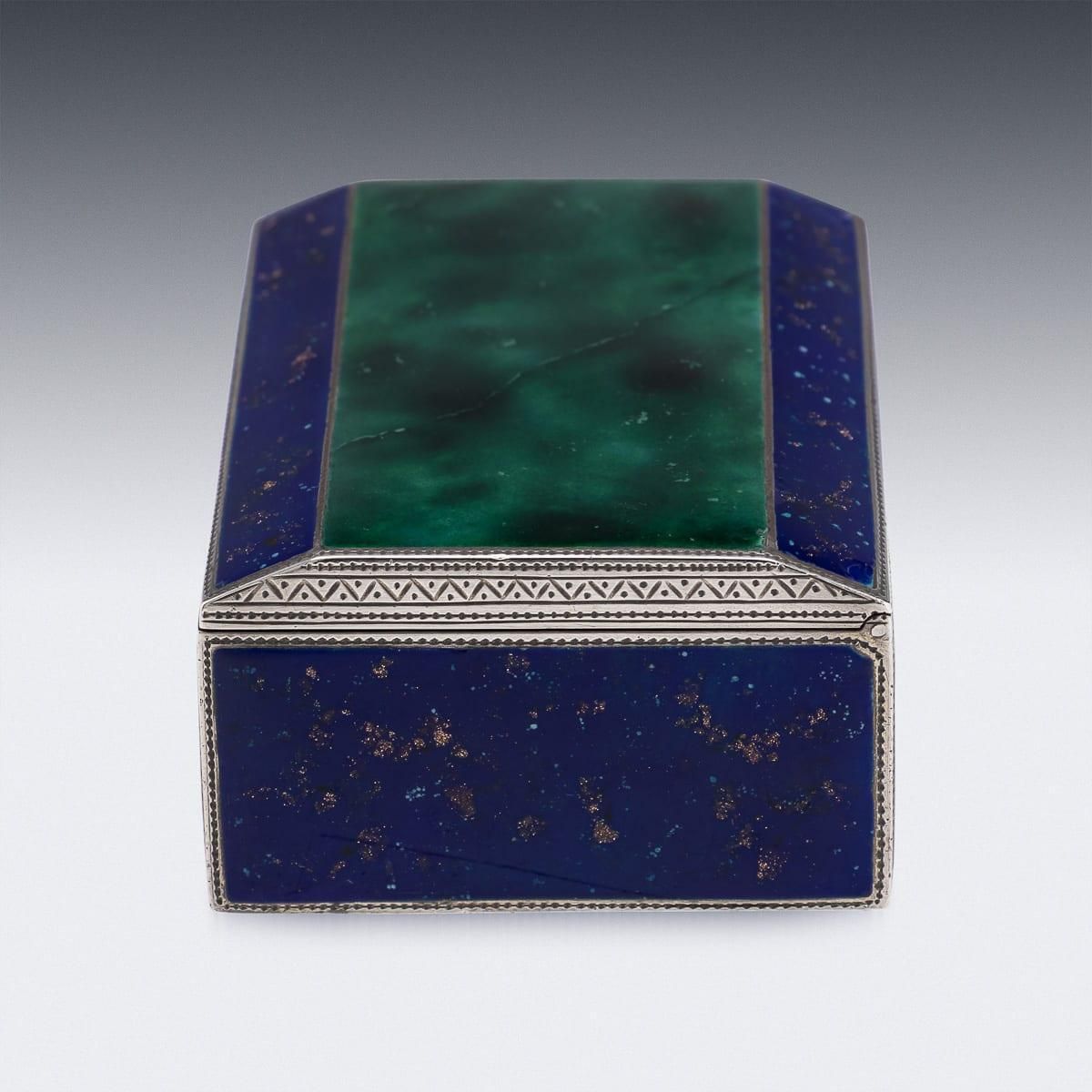 Antique 20th Century German Solid Silver & Enamel Cigarette Box C.1900 photo Home Decor