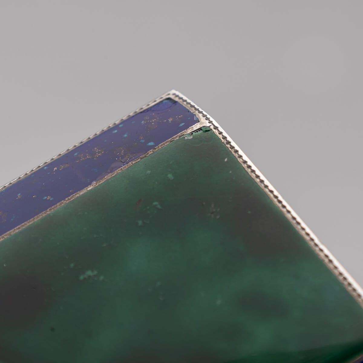 2047.0 Antique 20th Century German Solid Silver & Enamel Cigarette Box C.1900 photo