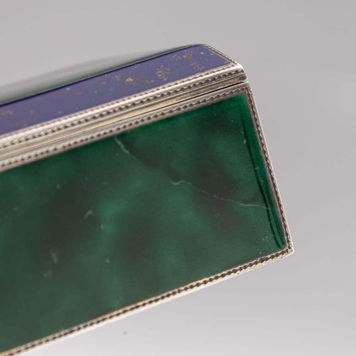 photo buy Antique 20th Century German Solid Silver & Enamel Cigarette Box C.1900
