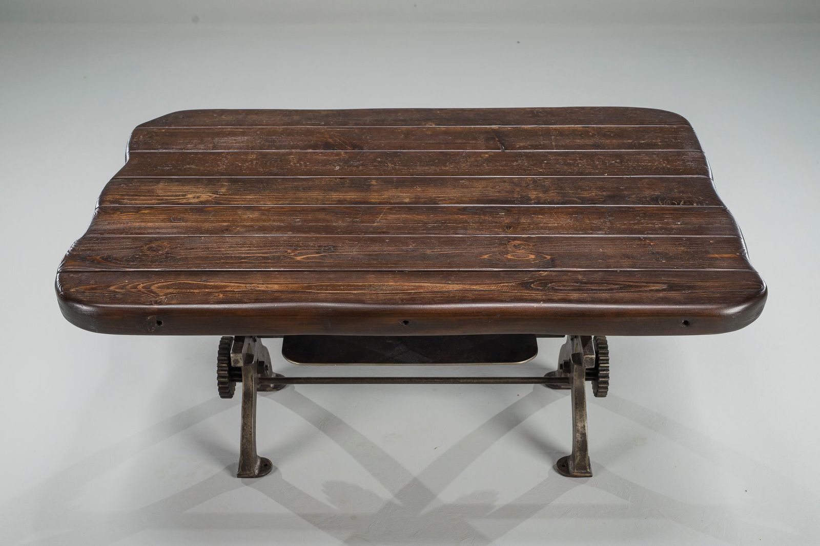 Vintage Industrial Gear Coffee Table, 1950s photo furniture
