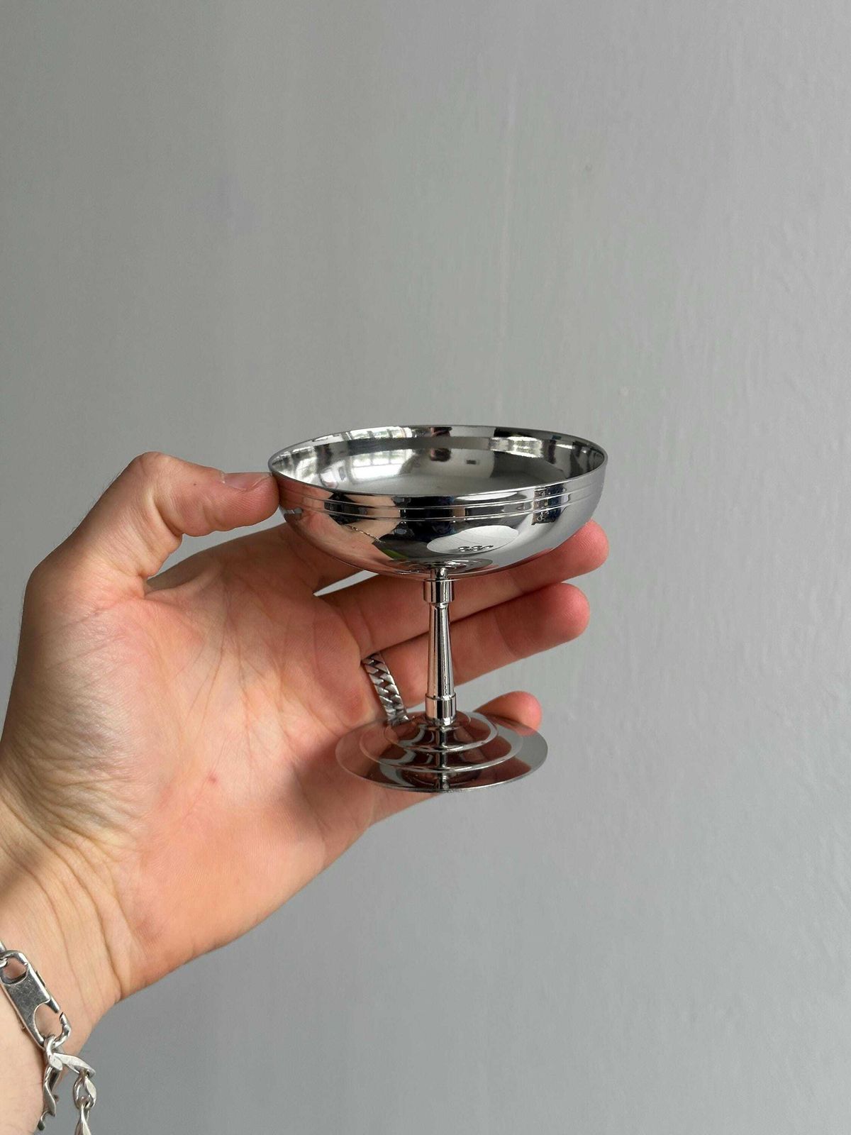 6 Letang Remy Silver Plated Metal Footed Bowls, Made In France, Metal Tableware, Stainless Steel Bowls, Dessert Set, Gift photo 71.0