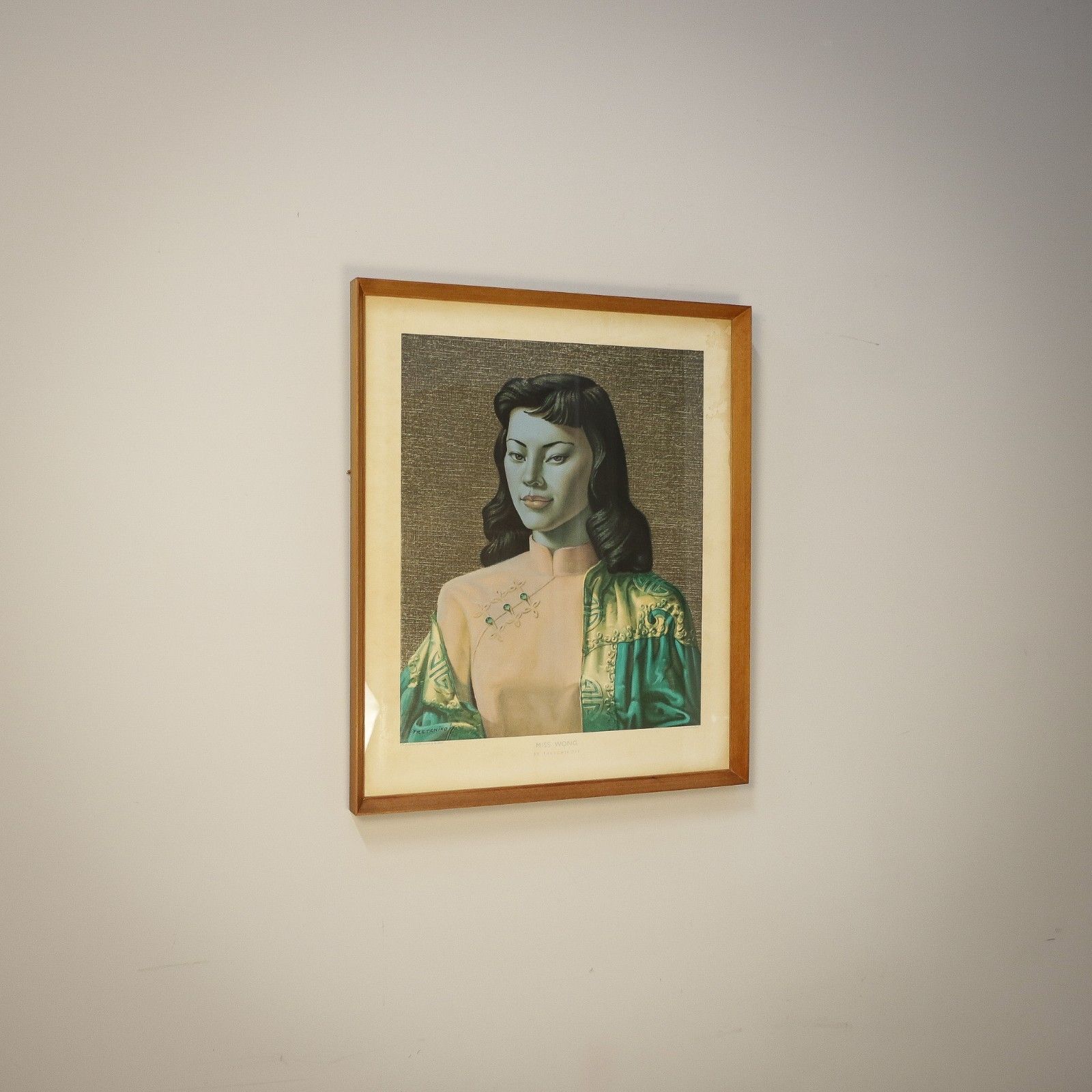 Miss Wong In Teak Frame 1970s Print By Tretchikoff photo 275.0