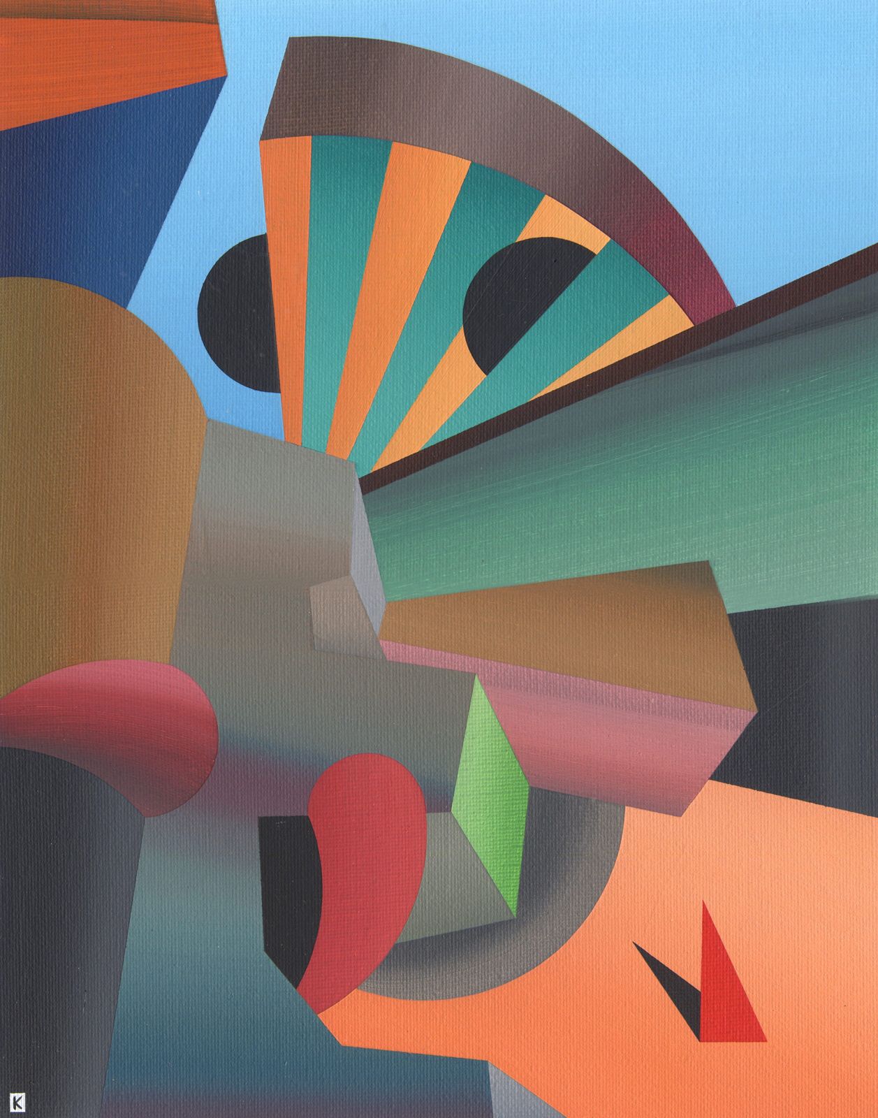Luminous Finely Painted Abstract By Talented British Outsider Artist photo furniture