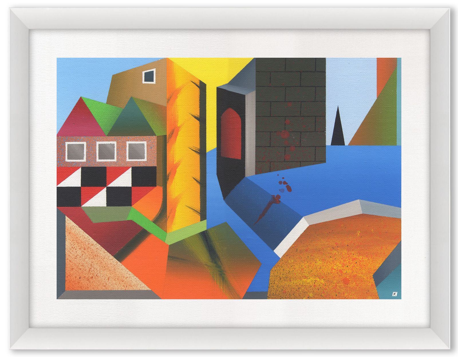 Mysterious Abstracted Landscape By Famed British Outsider Artist