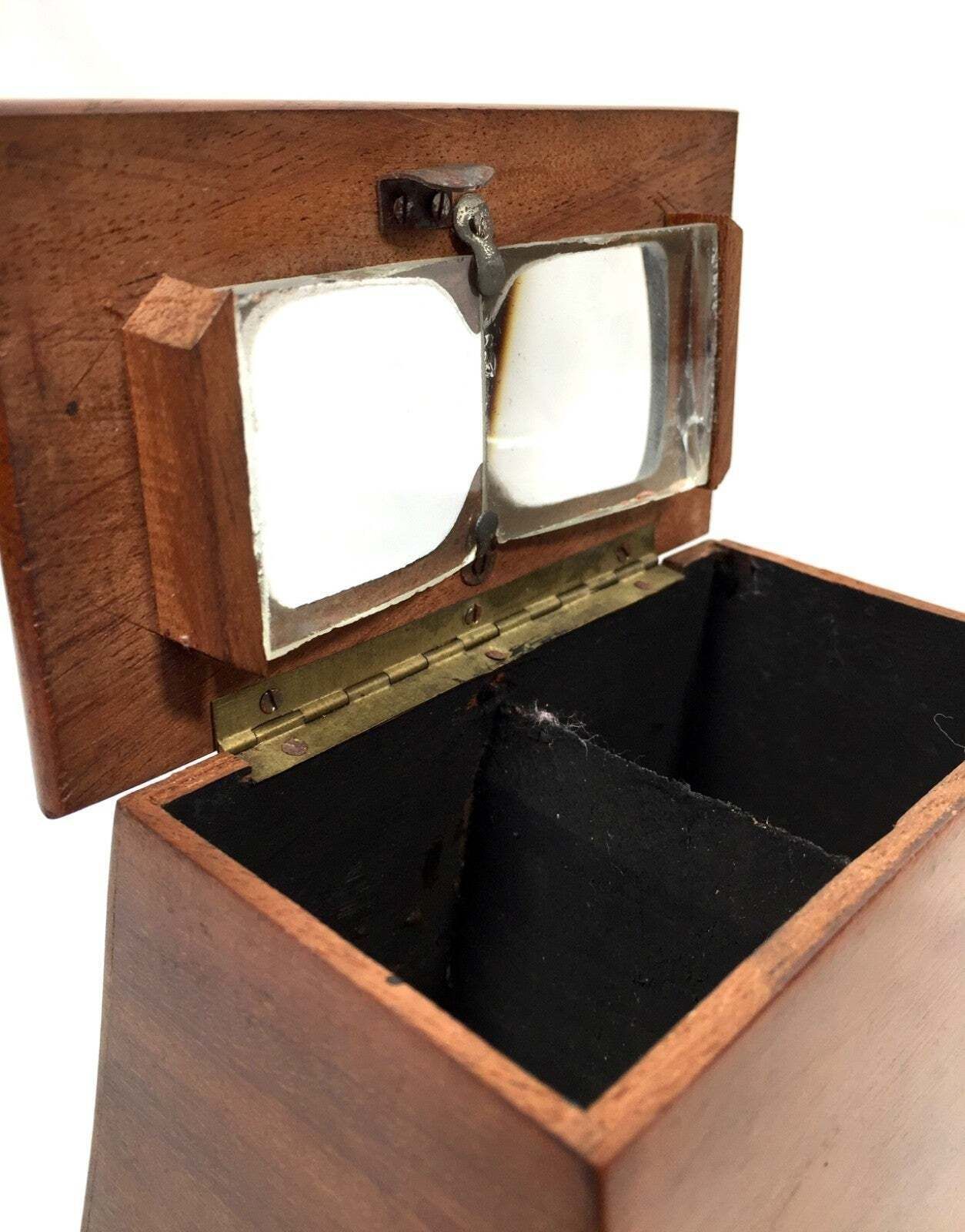Antique French 1900s Handheld Tabletop Stereoviewer / Stereoscope For Cards photo vinterior