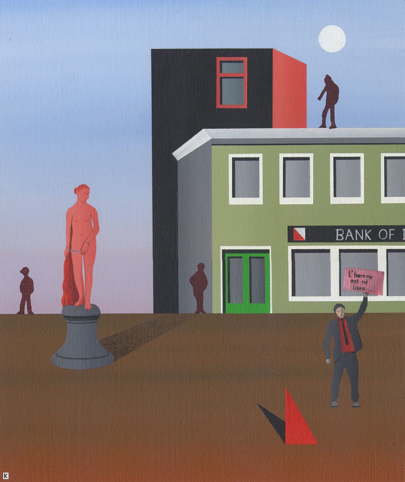 Uncanny Surrealist Painting By Celebrated English Outsider photo furniture