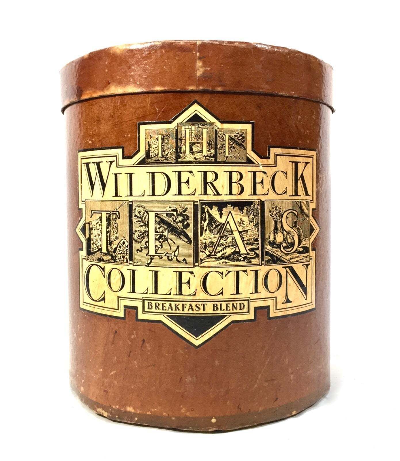 Antique Advertising Shop Cafe Display Wilderbeck Breakfast Tea Caddy Box C.1920 photo vinterior