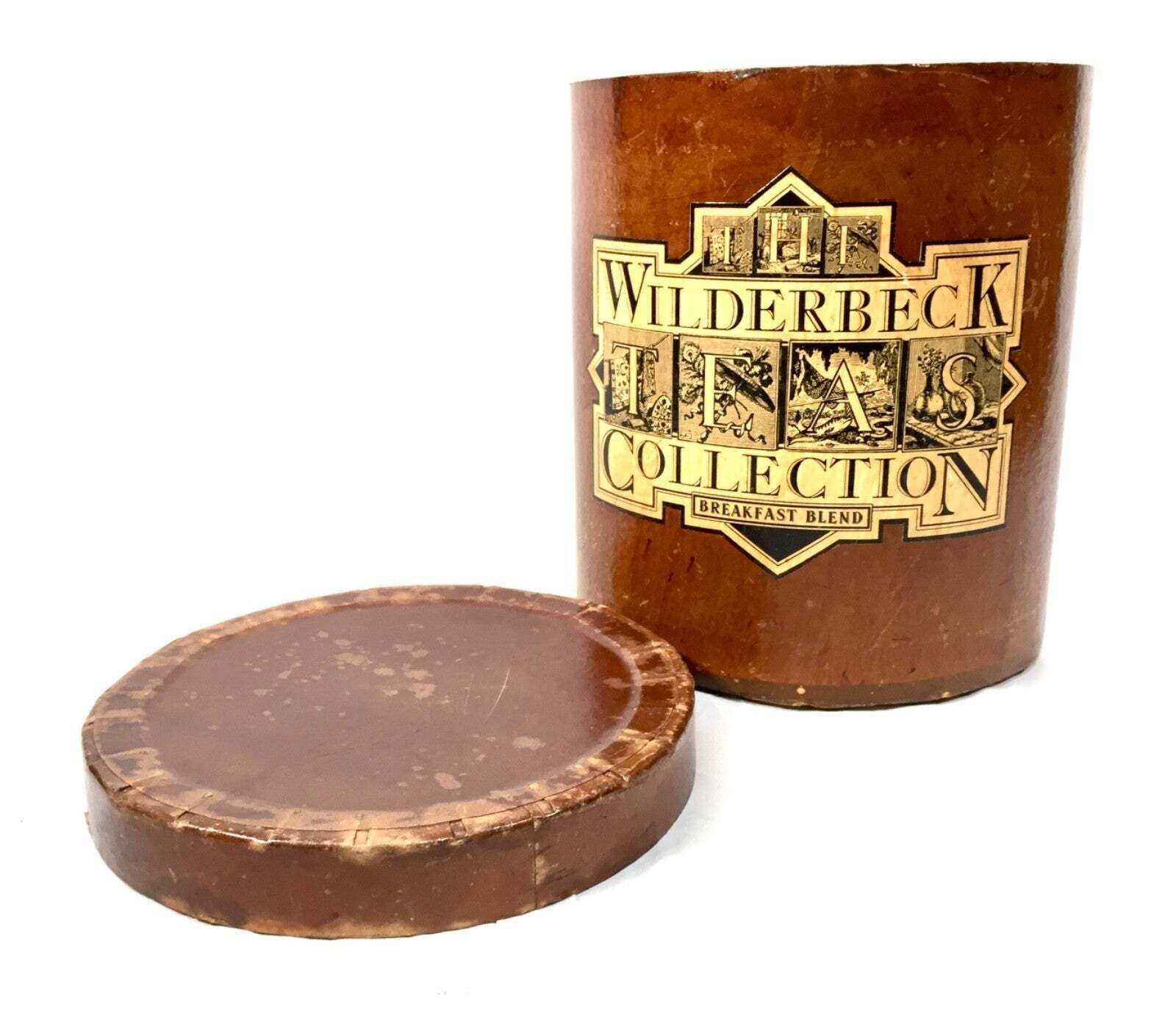 Antique Advertising Shop Cafe Display Wilderbeck Breakfast Tea Caddy Box C.1920 photo vintage