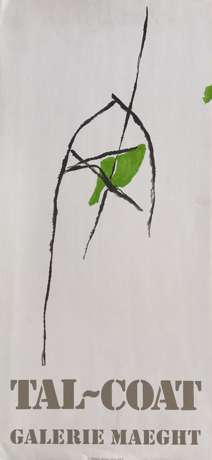 Pierre Tal Coat Art Lithographic Poster Poster Original Exhibition Paris 1972