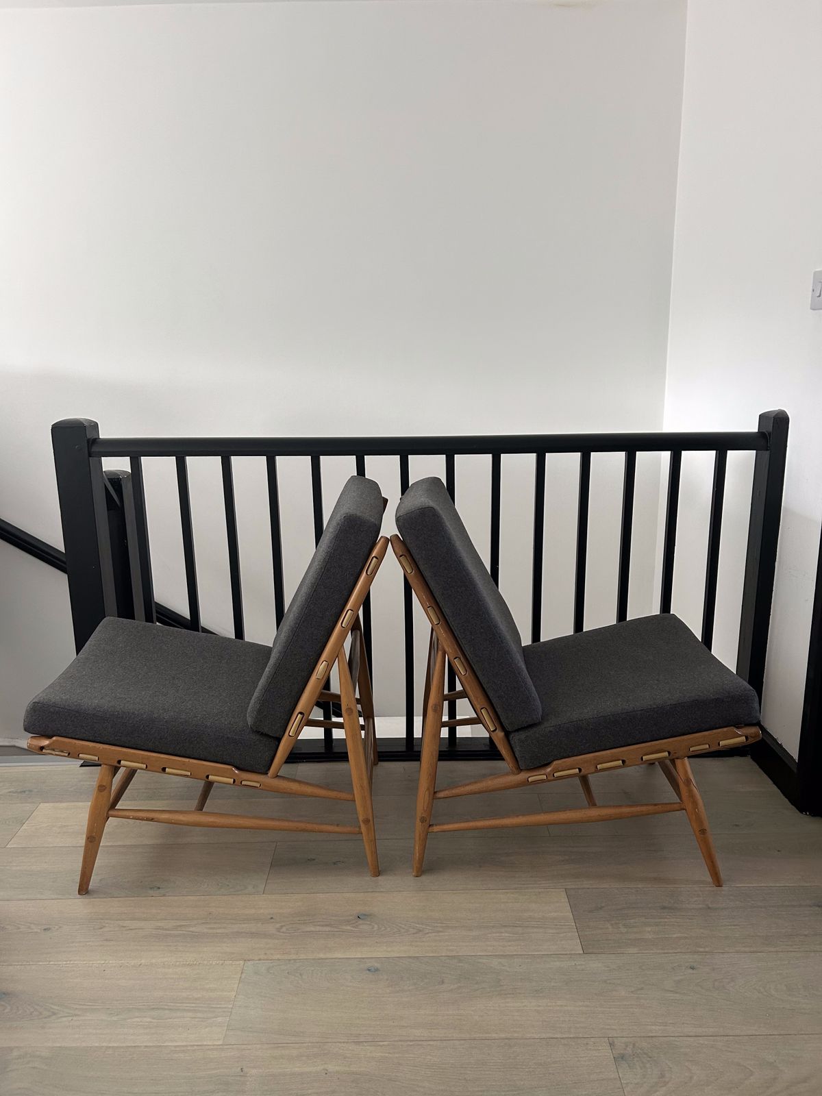 Pair Of Mid Century Ercol 427 Lounge Chairs (Original Vintage 1956) photo Furniture