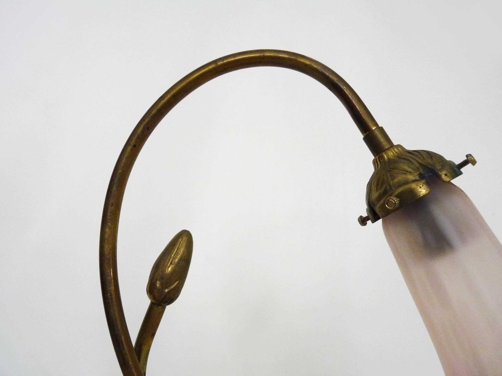 Magnificent Water Lily Floor Lamp With Pink Tulips, Art Deco Style, 1980s photo 169.0