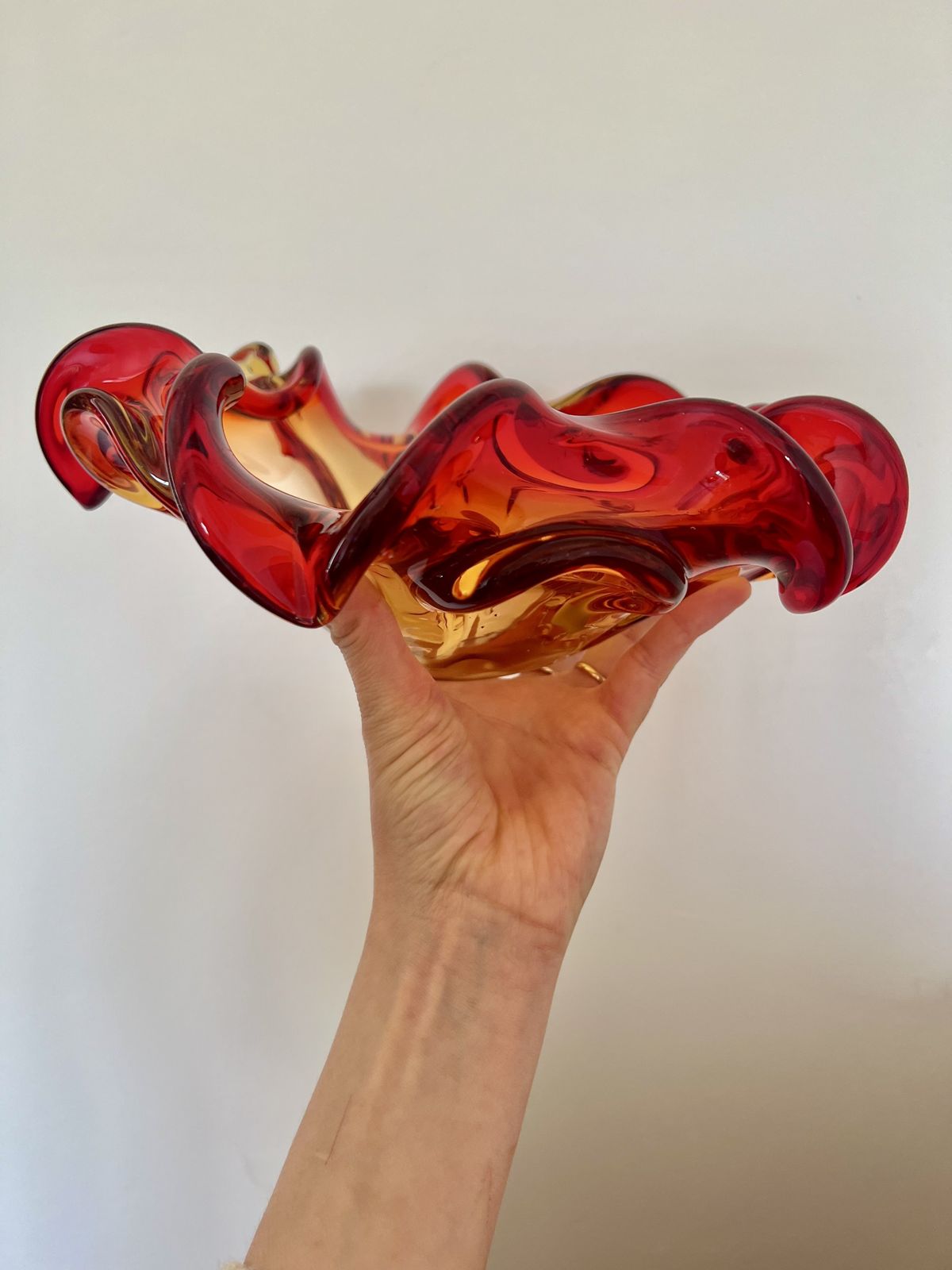Mid Century Murano Glass Bowl, 1950s photo for sale