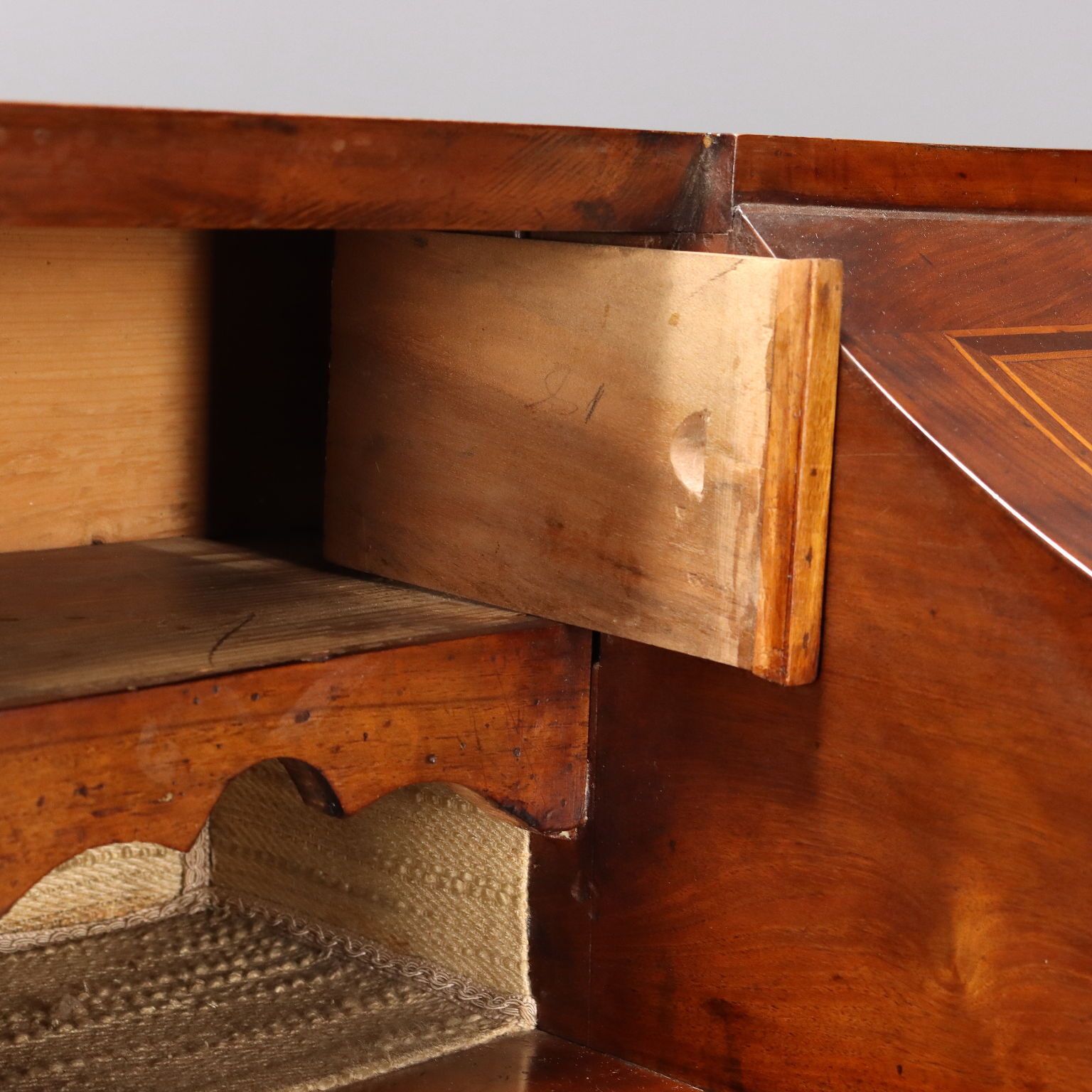 Antique Flap Cabinet Maple Bronze 5 Drawers Italy XIX Century photo 1630.0