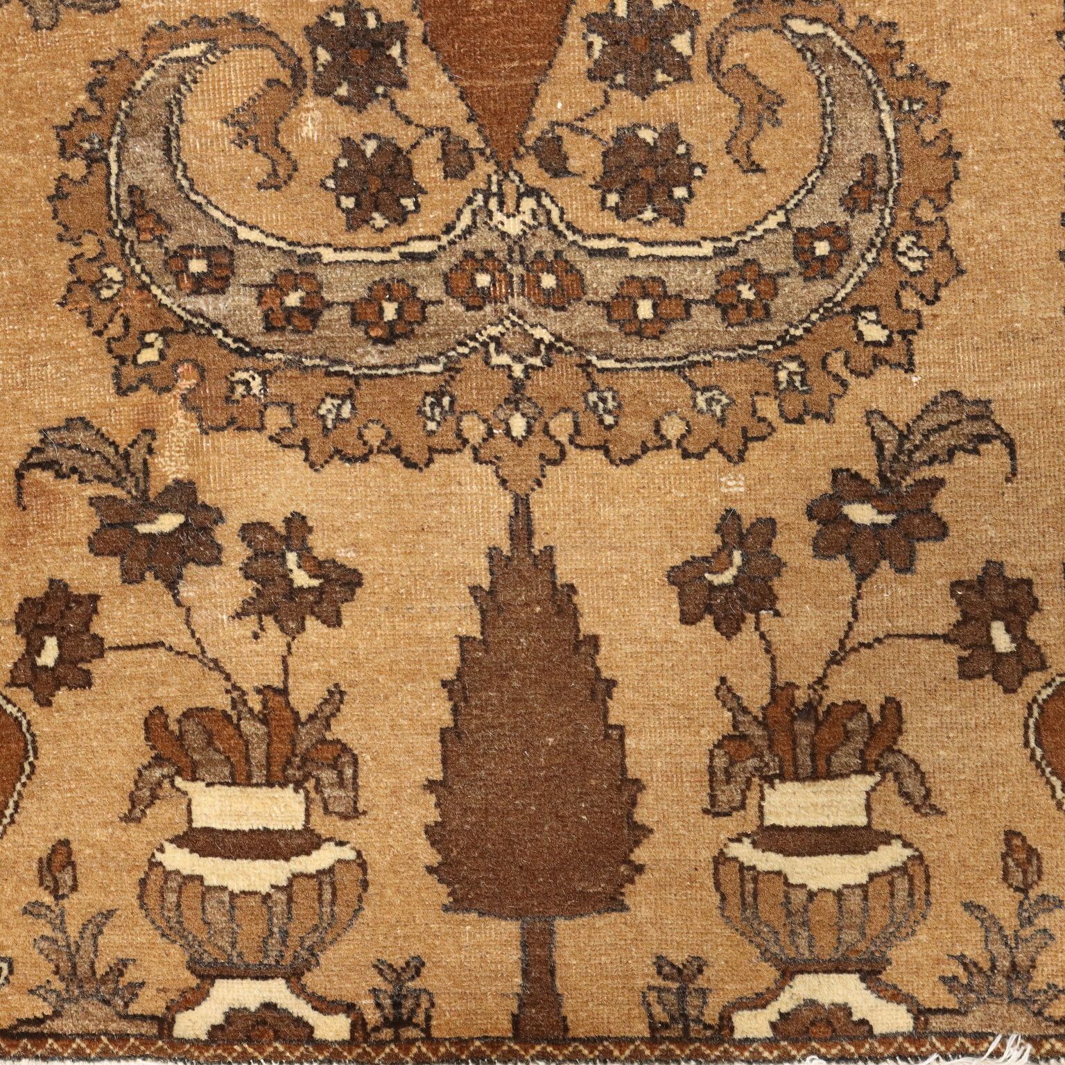 Antique Carpet Cotton Wool Heavy Knot Handmade 64 X 36 In photo vinterior
