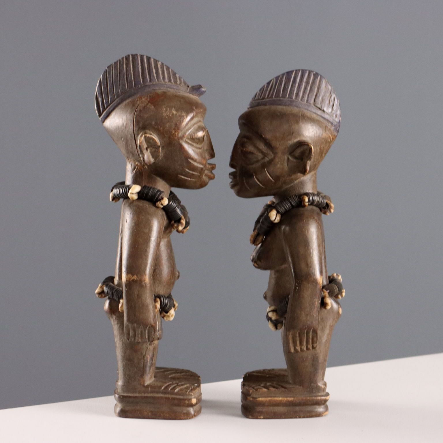 Ibediji Twins Wood Youruba Art Nigeria Third Quarter XX Century photo vintage
