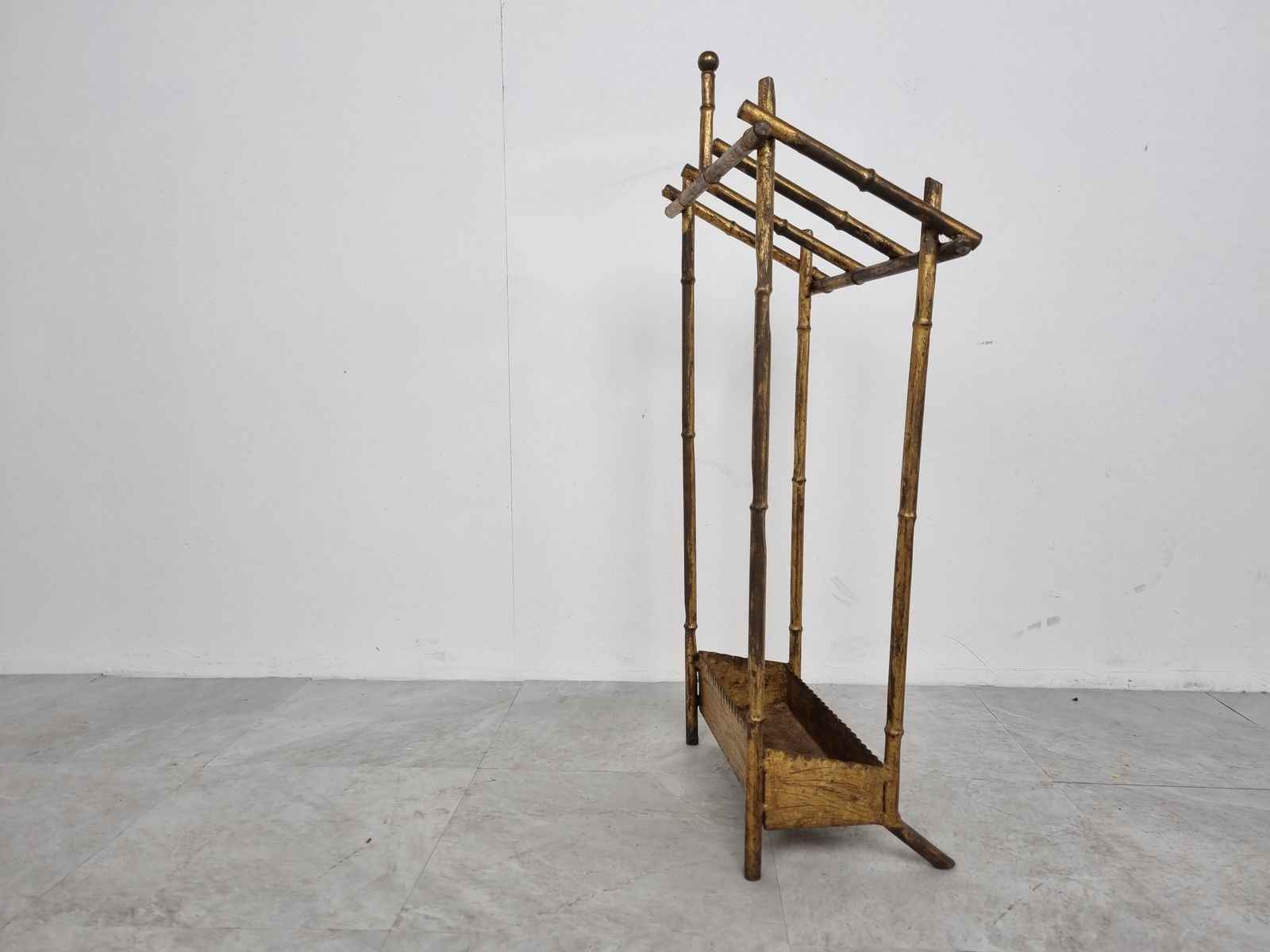 Chinoiserie Faux Bamboo Umbrella Stand, 1960s photo buy