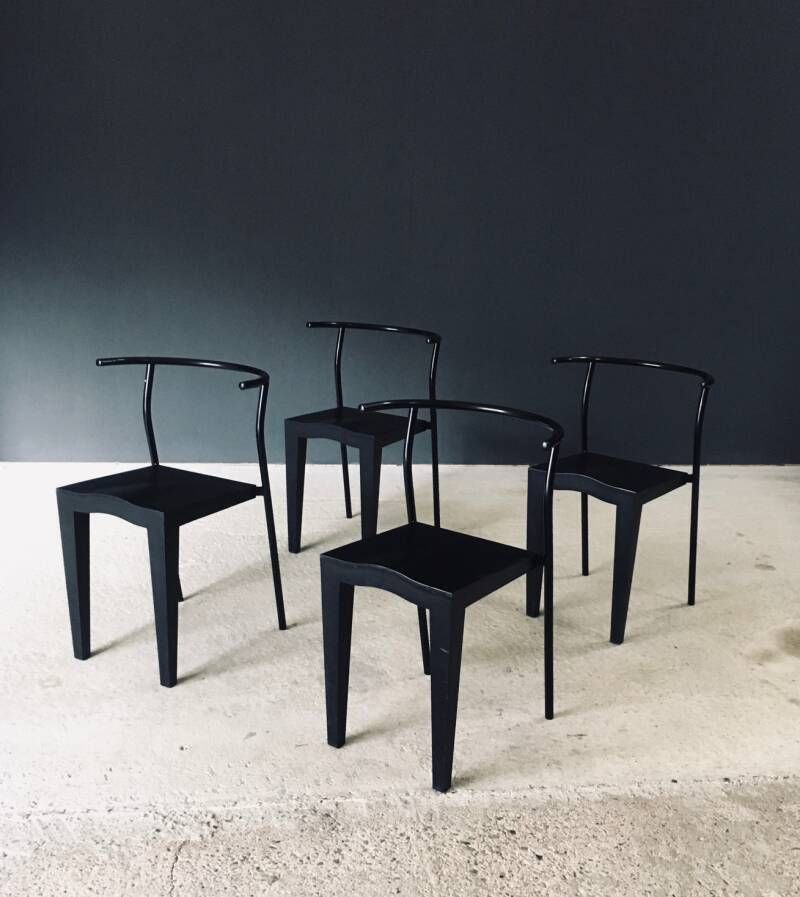 Postmodern Design DR. Glob Dining Chair Set By Philippe Starck For Kartell, Italy 1980's photo for sale