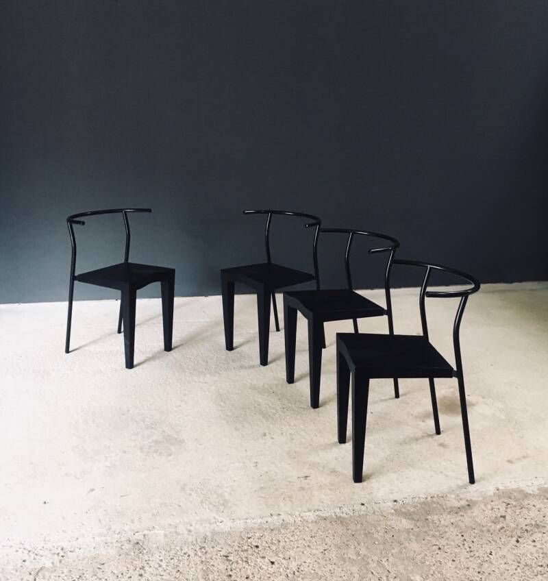 Postmodern Design DR. Glob Dining Chair Set By Philippe Starck For Kartell, Italy 1980's photo Furniture