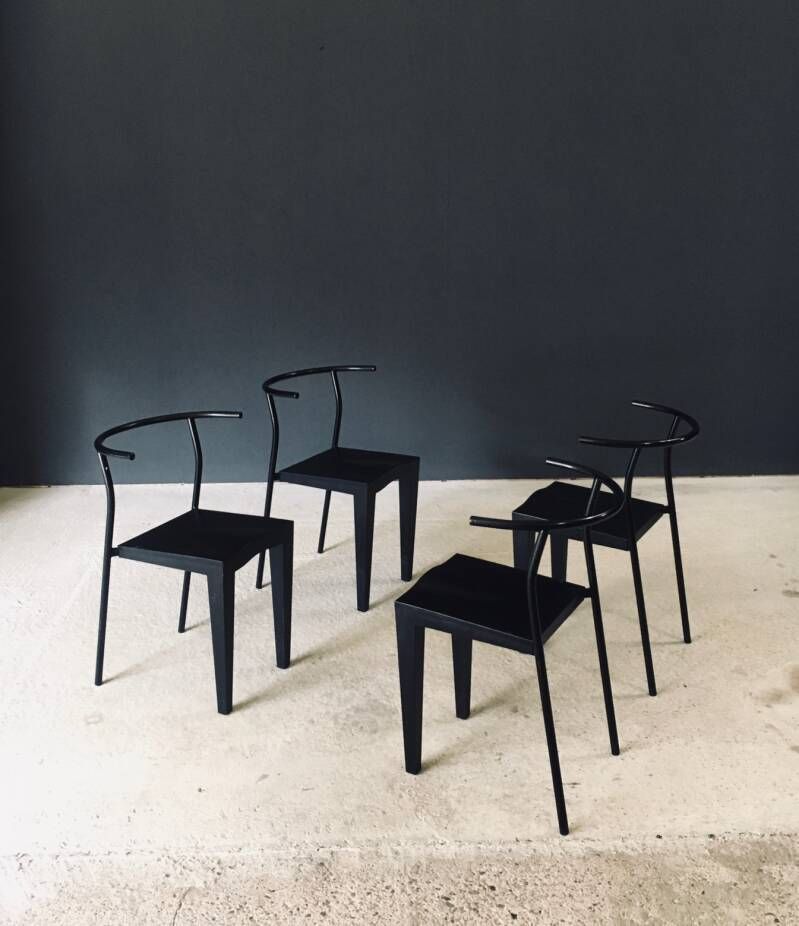 photo for sale Postmodern Design DR. Glob Dining Chair Set By Philippe Starck For Kartell, Italy 1980's