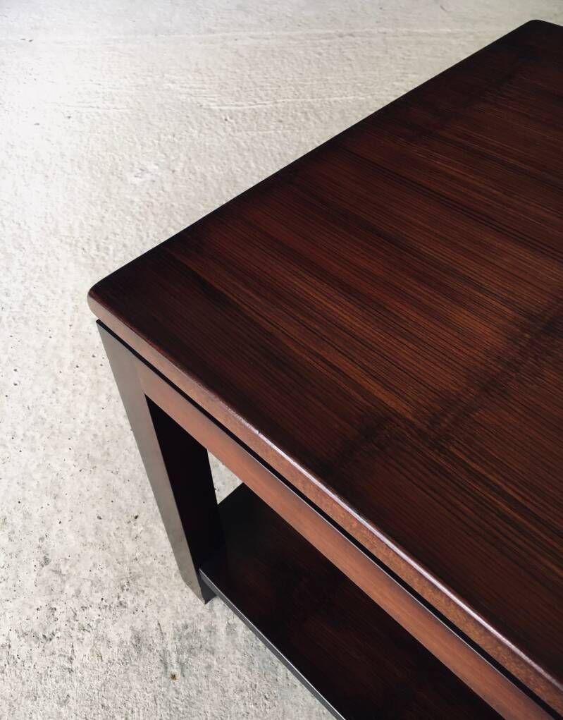 photo vintage Postmodern Design Bamboo Side Table By Axel Vervoordt, Belgium 1980's