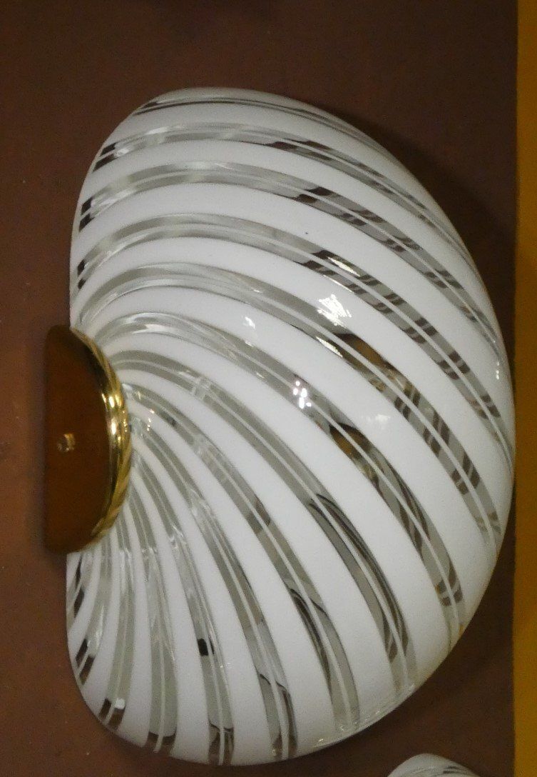Murano Glass Wall Lights From F. Fabbian, Italy, 1980s, Set Of 3 photo for sale