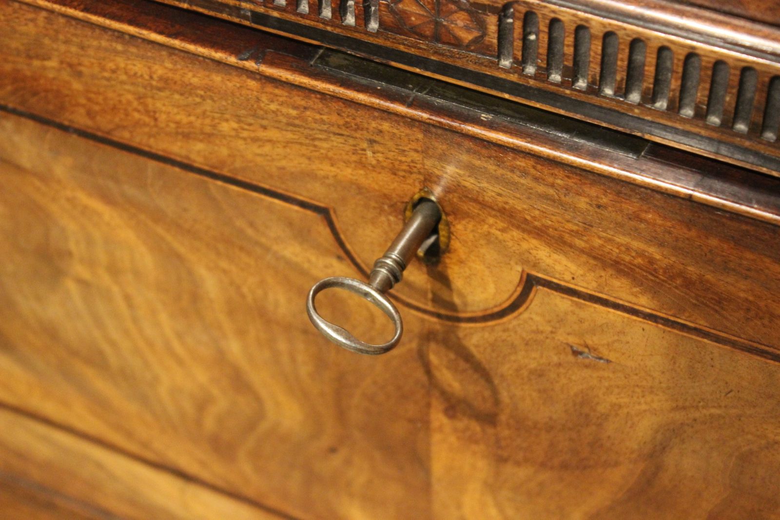 Late 18thc. Mahogany Secretaire Chest On Chest photo vintage