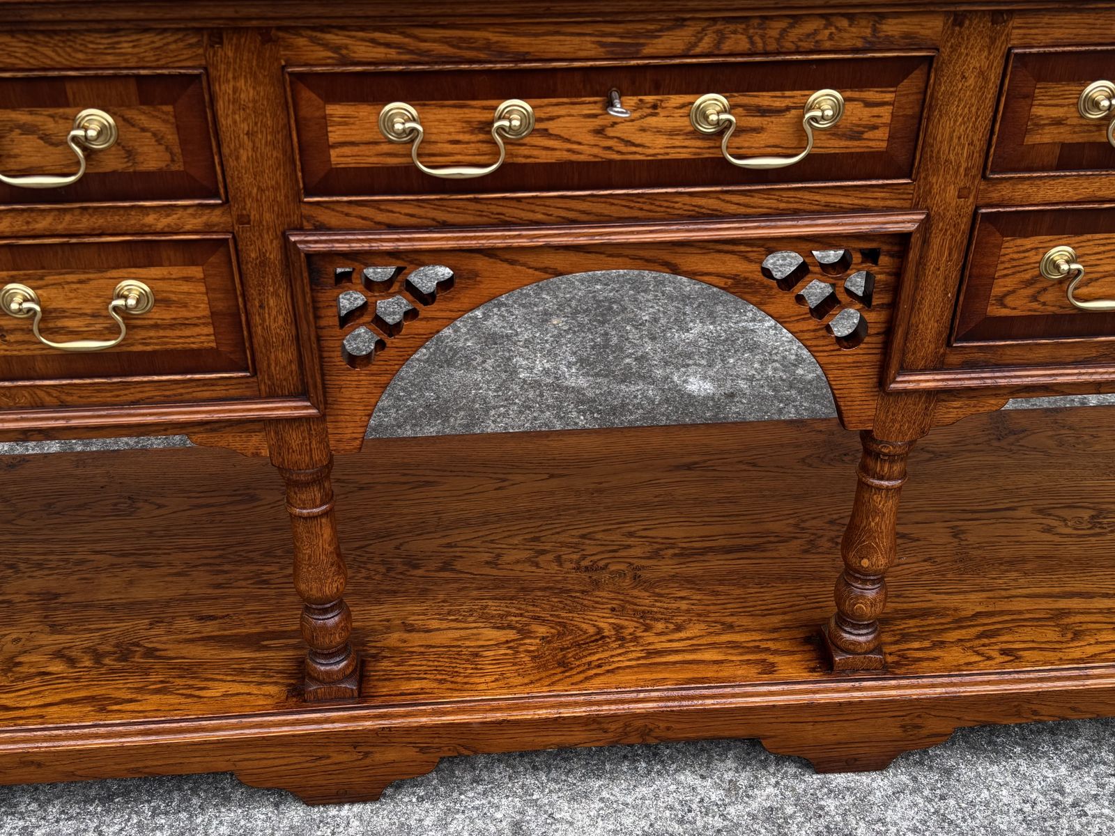 photo buy A Titchmarsh And Goodwin Style Solid Oak Sideboard Dresser Base Hall Lamp Table