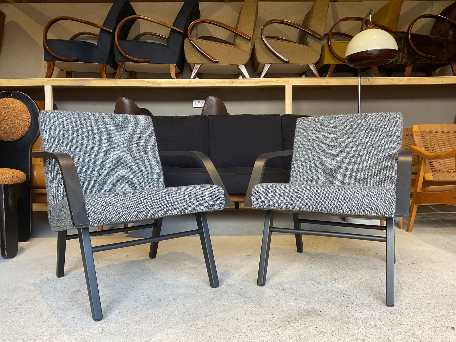 Brussels Expo 58 Mid Century Armchairs By Jiří Jiroutek For Jitona, 1960s, Set Of 2 photo for sale