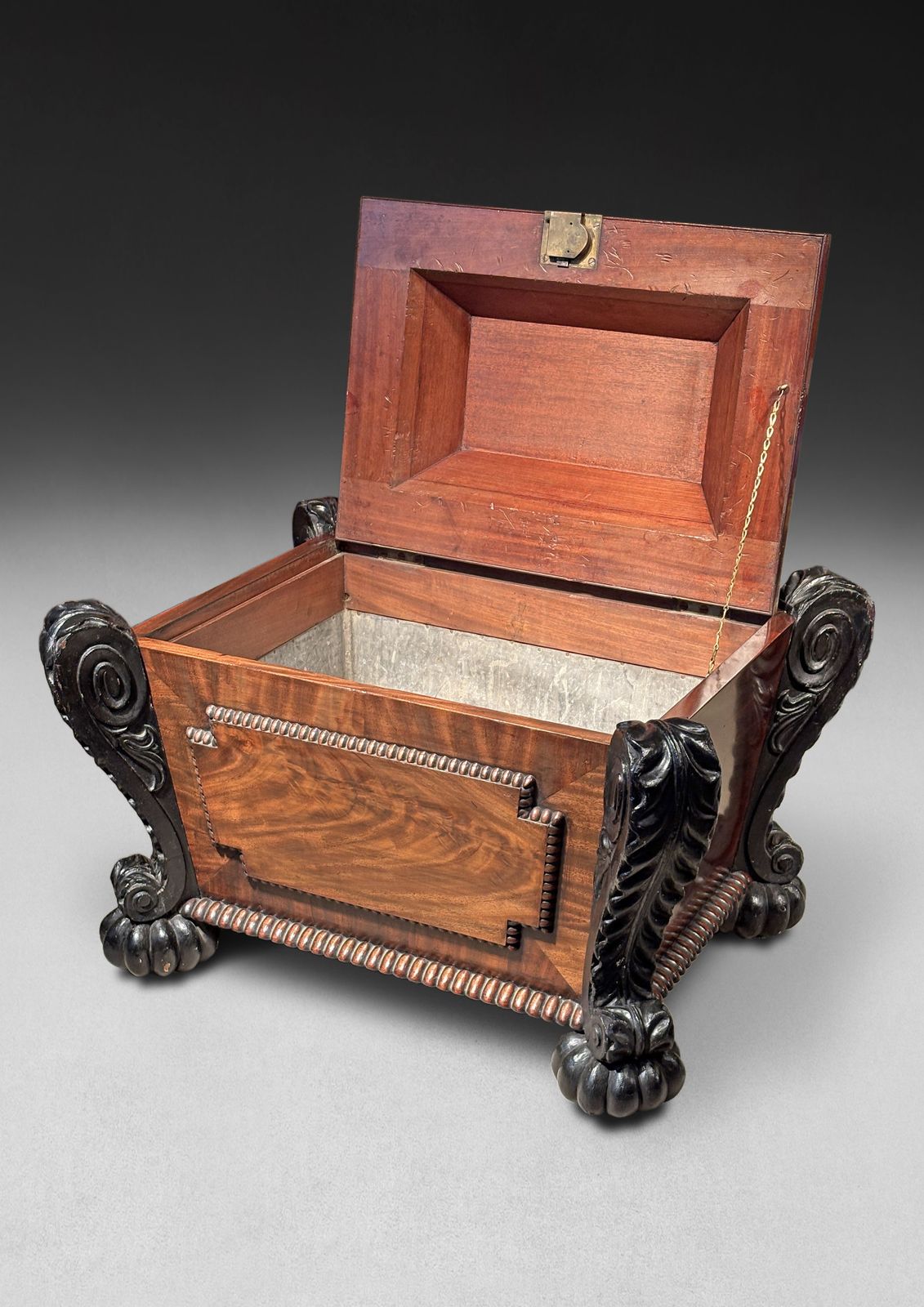 Regency Carved Mahogany And Ebonised Cellarette After Thomas Hope photo 7250.0