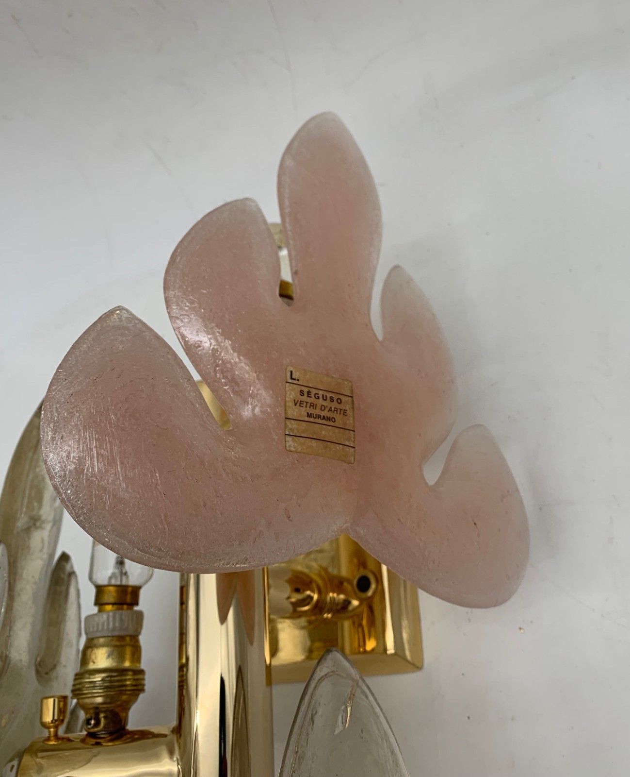 Wall Lamp, Pair Of Seguso Glasses Applique Art photo vinterior