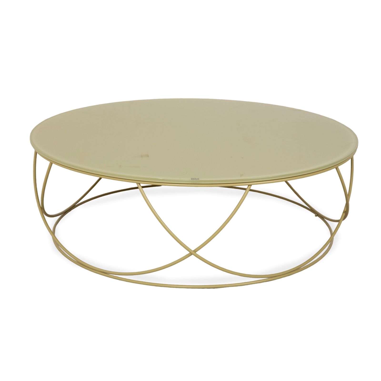 Table basse Rolf Benz 8770 en verre vert olive, 95 cm photo vinterior