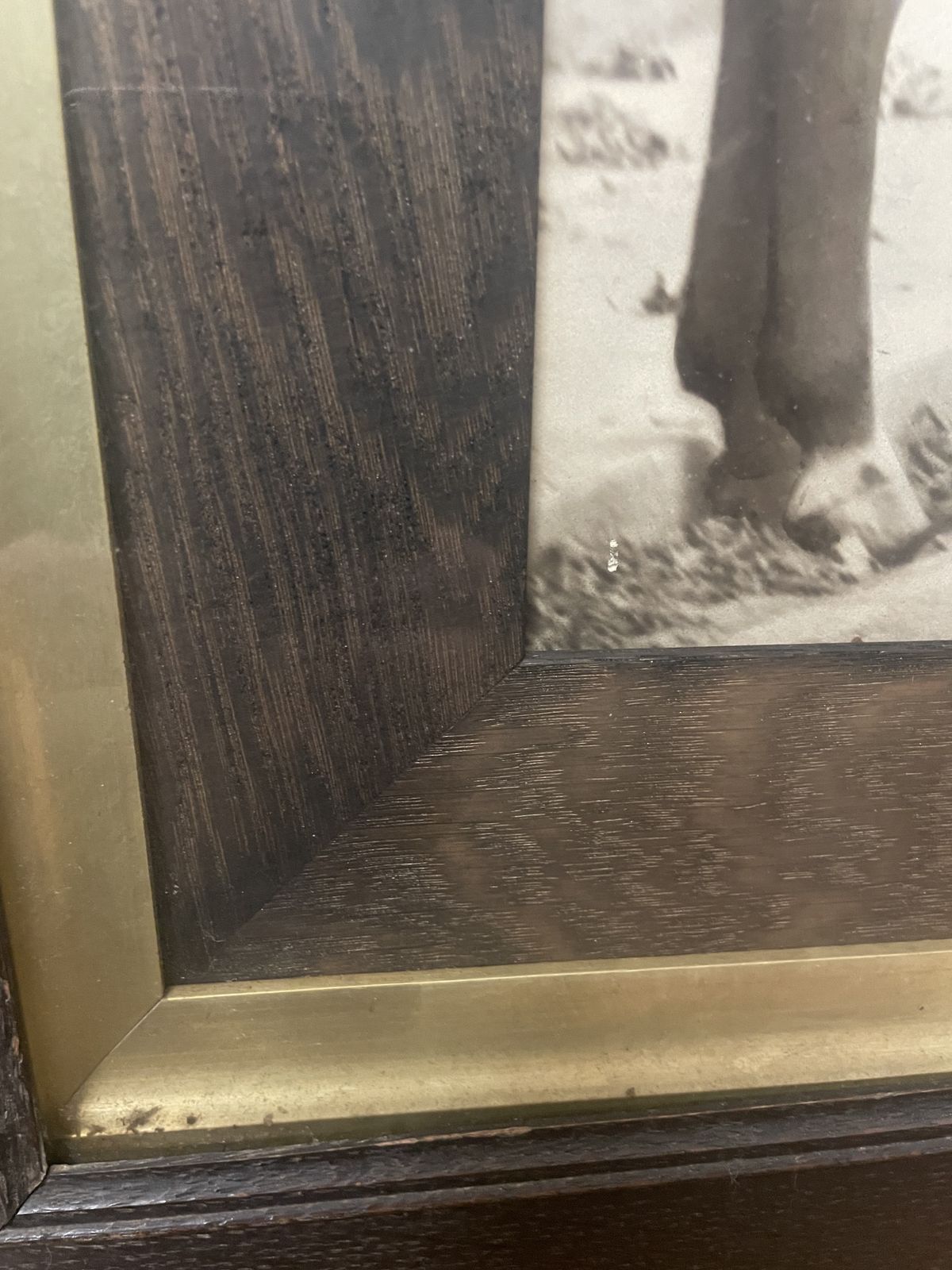 photo for sale Striking Large Antique Oak Framed Photographic Print Of Sir Winston Churchill