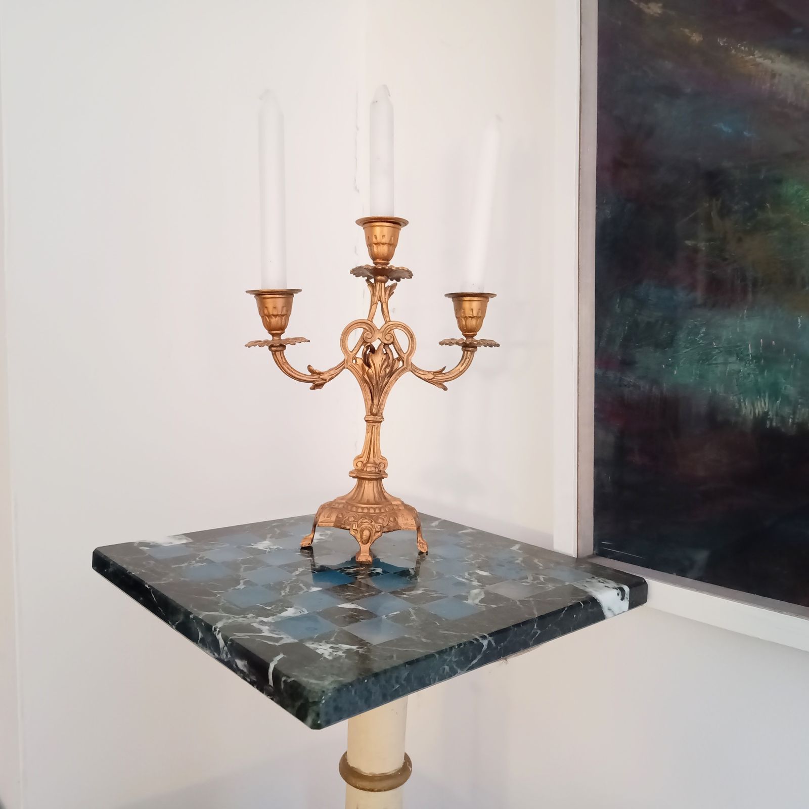 Art Nouveau Candle Holder In Bell Epoque Style