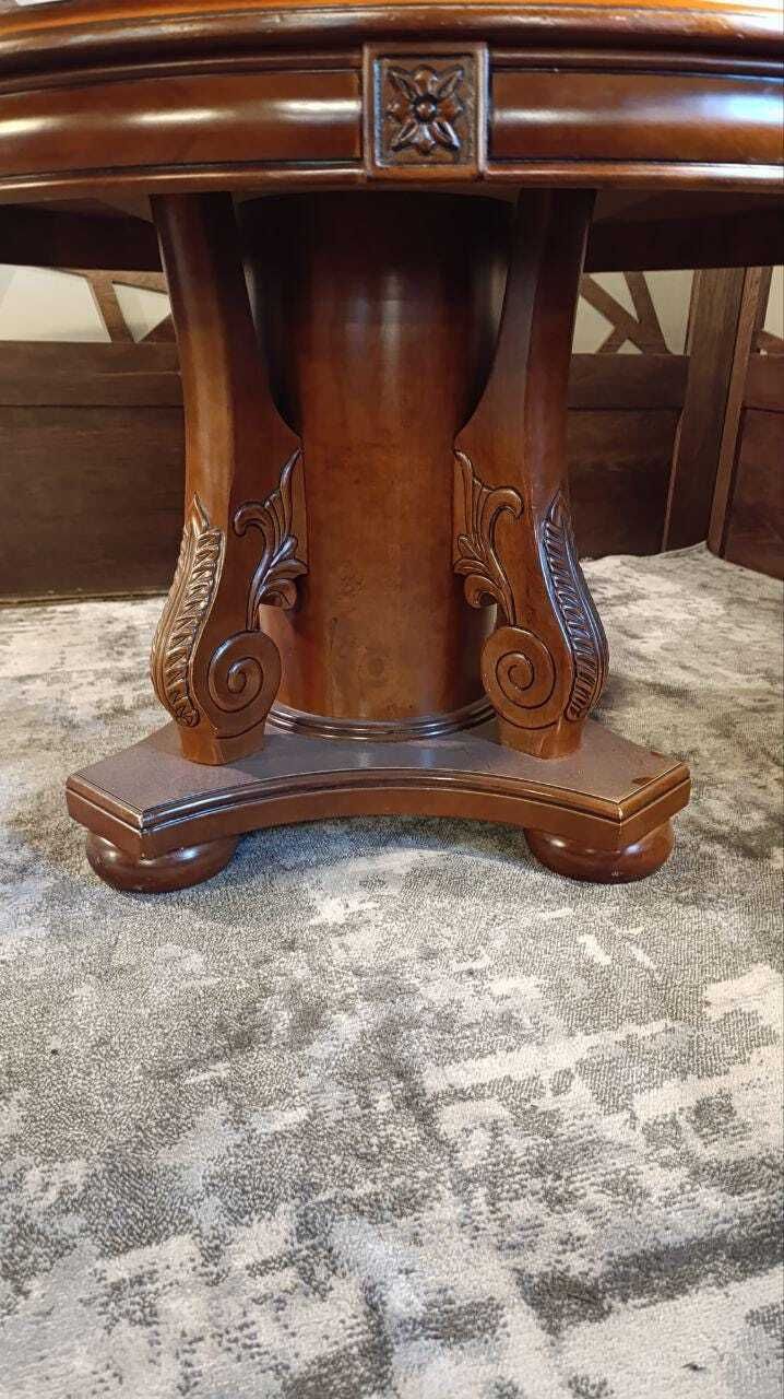 A Reproduction American Emprire / Late Regency Revival Round Pedestal Dining Table – 131cm photo for sale