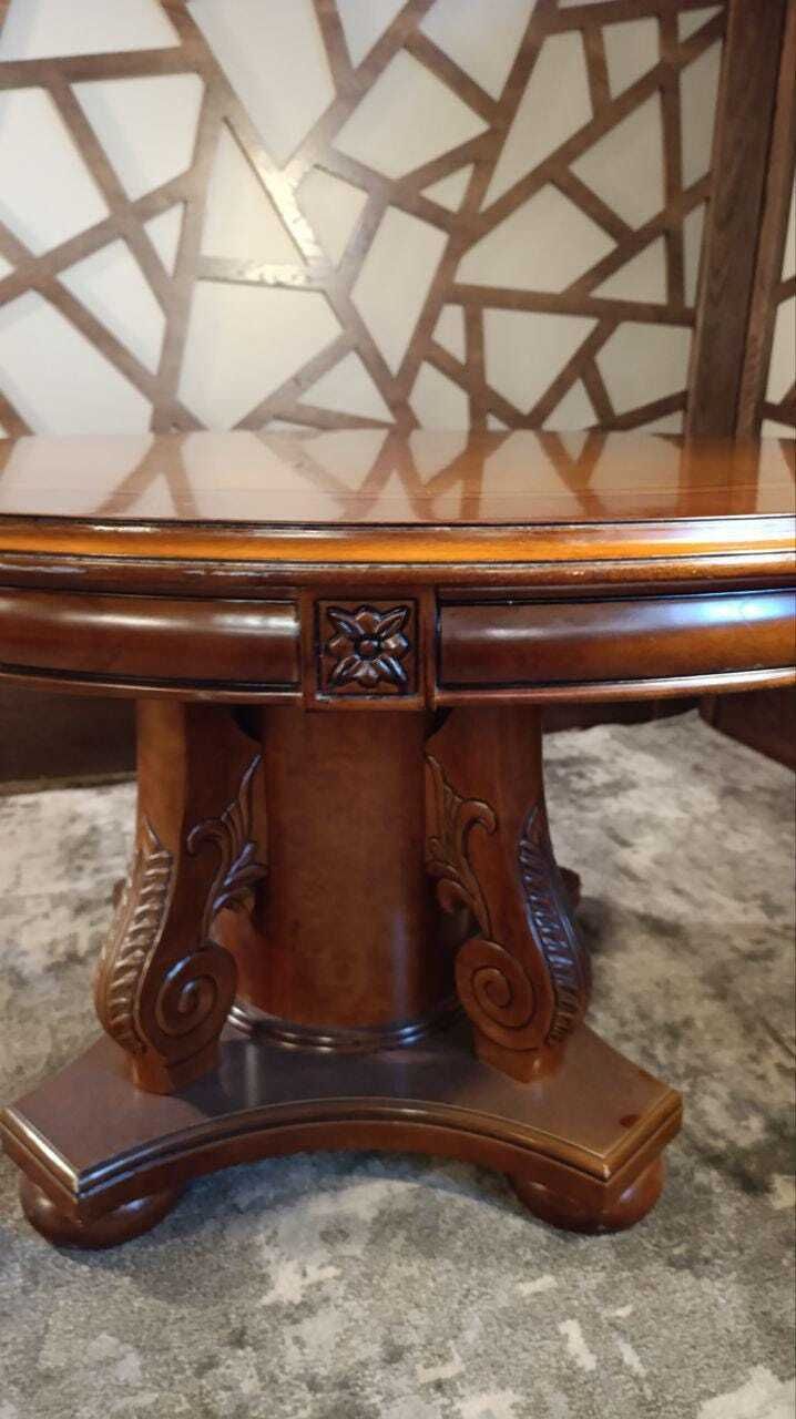 A Reproduction American Emprire / Late Regency Revival Round Pedestal Dining Table – 131cm photo Furniture