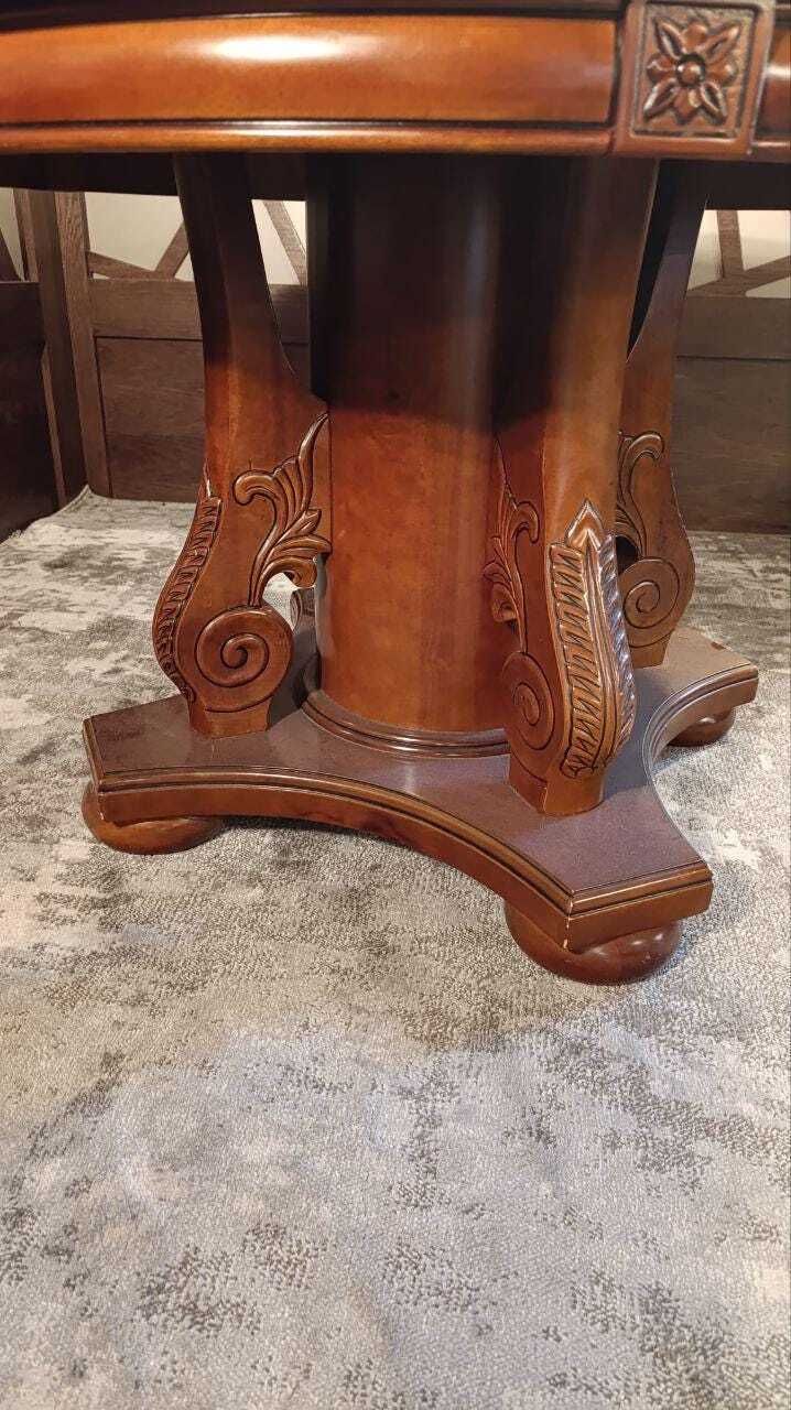 Furniture A Reproduction American Emprire / Late Regency Revival Round Pedestal Dining Table – 131cm photo