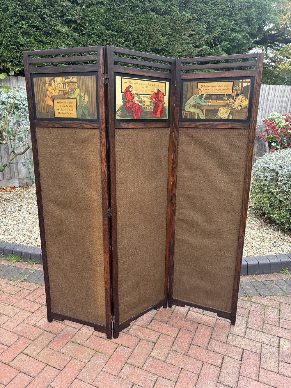 Arts & Crafts Three Fold Screen