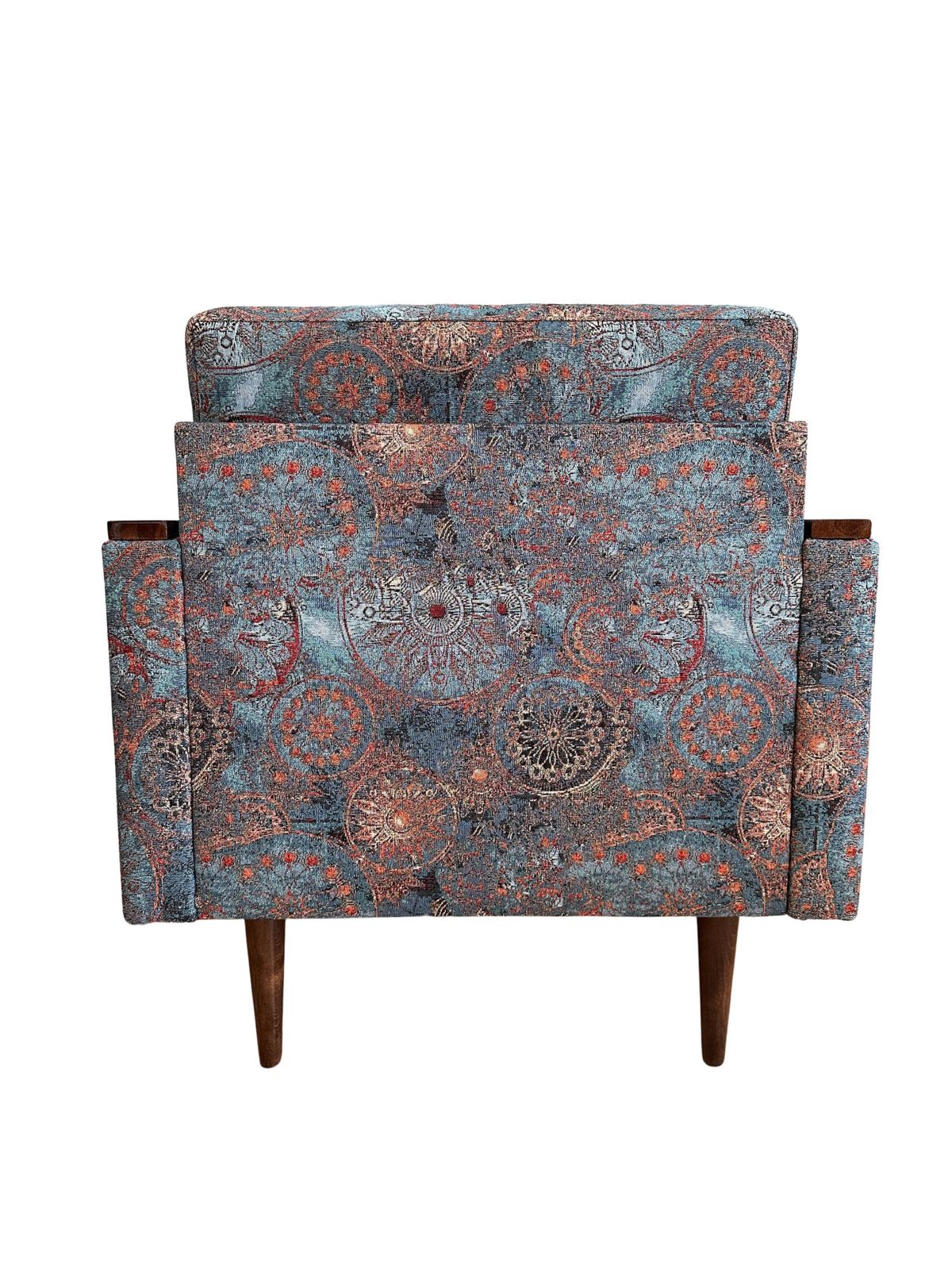 Furniture Mid Century Geometric Armchairs With Ethnic Motif, Europe, 1970s photo