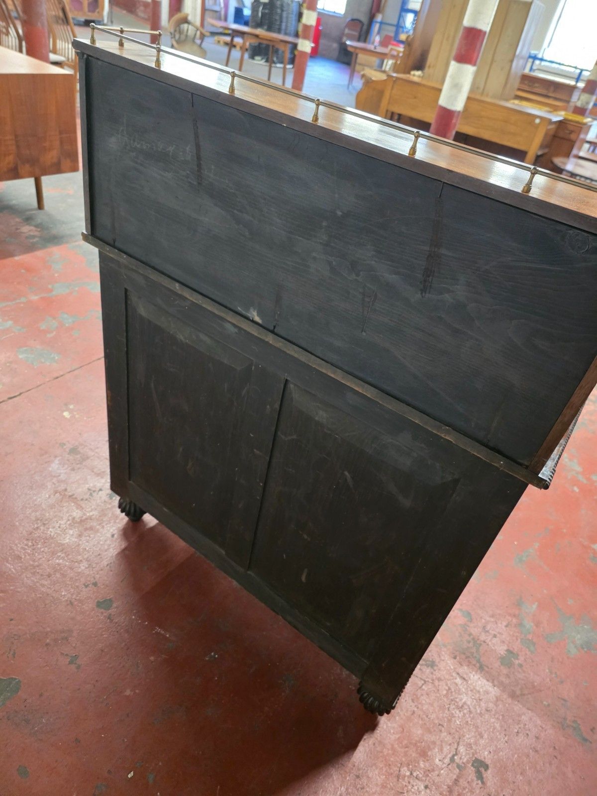 photo buy Antique Rosewood William IV Chiffionier Mirror Back Book Case