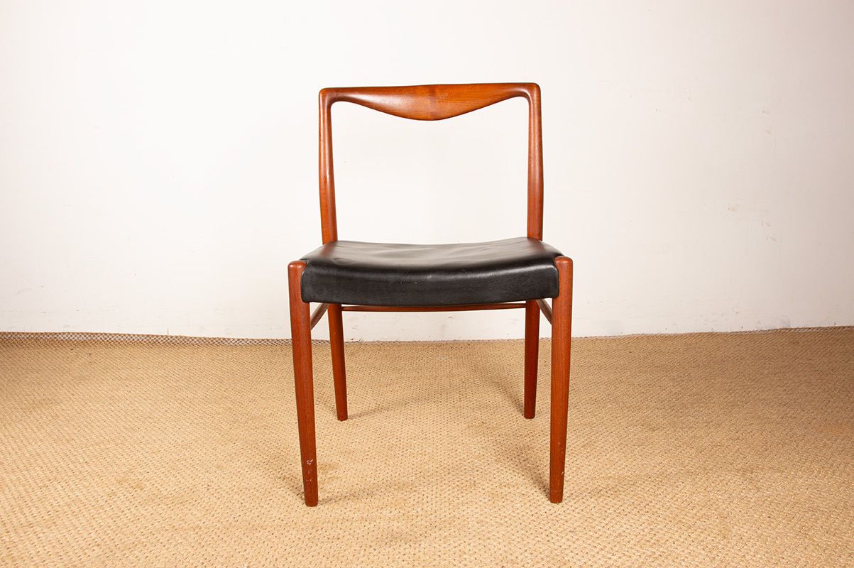 Pair Of Danish Teak And Skai Chairs By Lyngfeldt Larsen For Soren Willadsen Mobelfabrik 1960. photo furniture