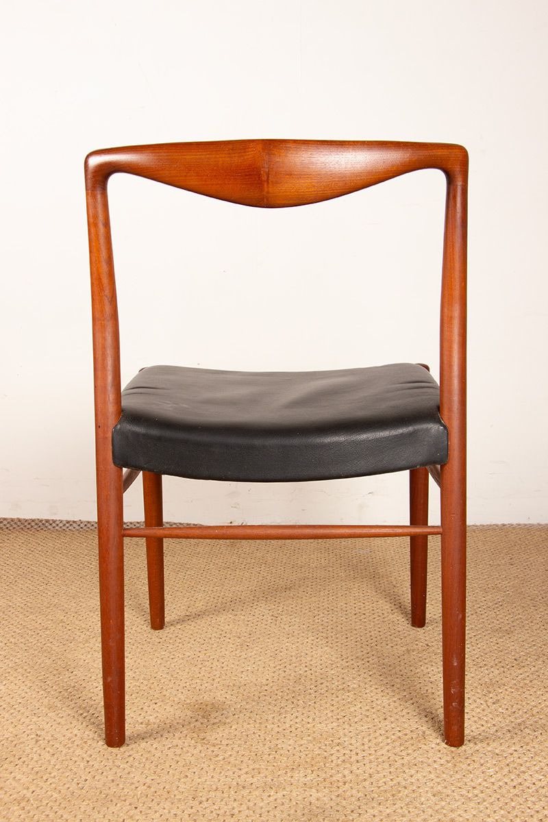 Furniture Pair Of Danish Teak And Skai Chairs By Lyngfeldt Larsen For Soren Willadsen Mobelfabrik 1960. photo