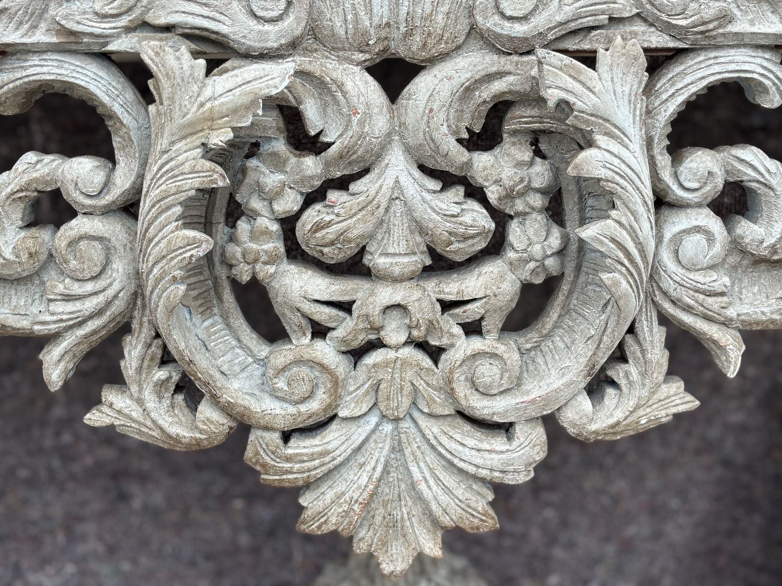 photo furniture French Louis XIV Style Carved Painted Console