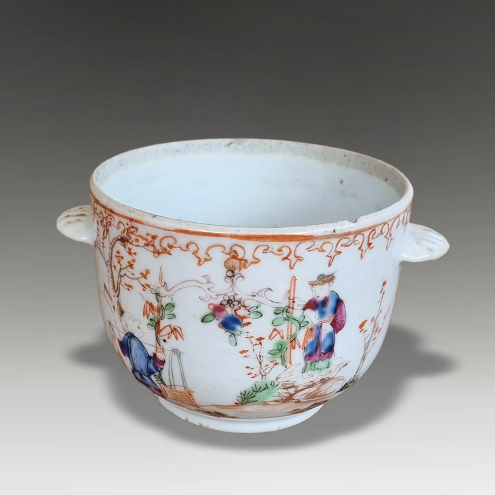 Chinese Yongzheng Period Enamel Painted Bowl  Jesuit Priest Very Unusual & Rare