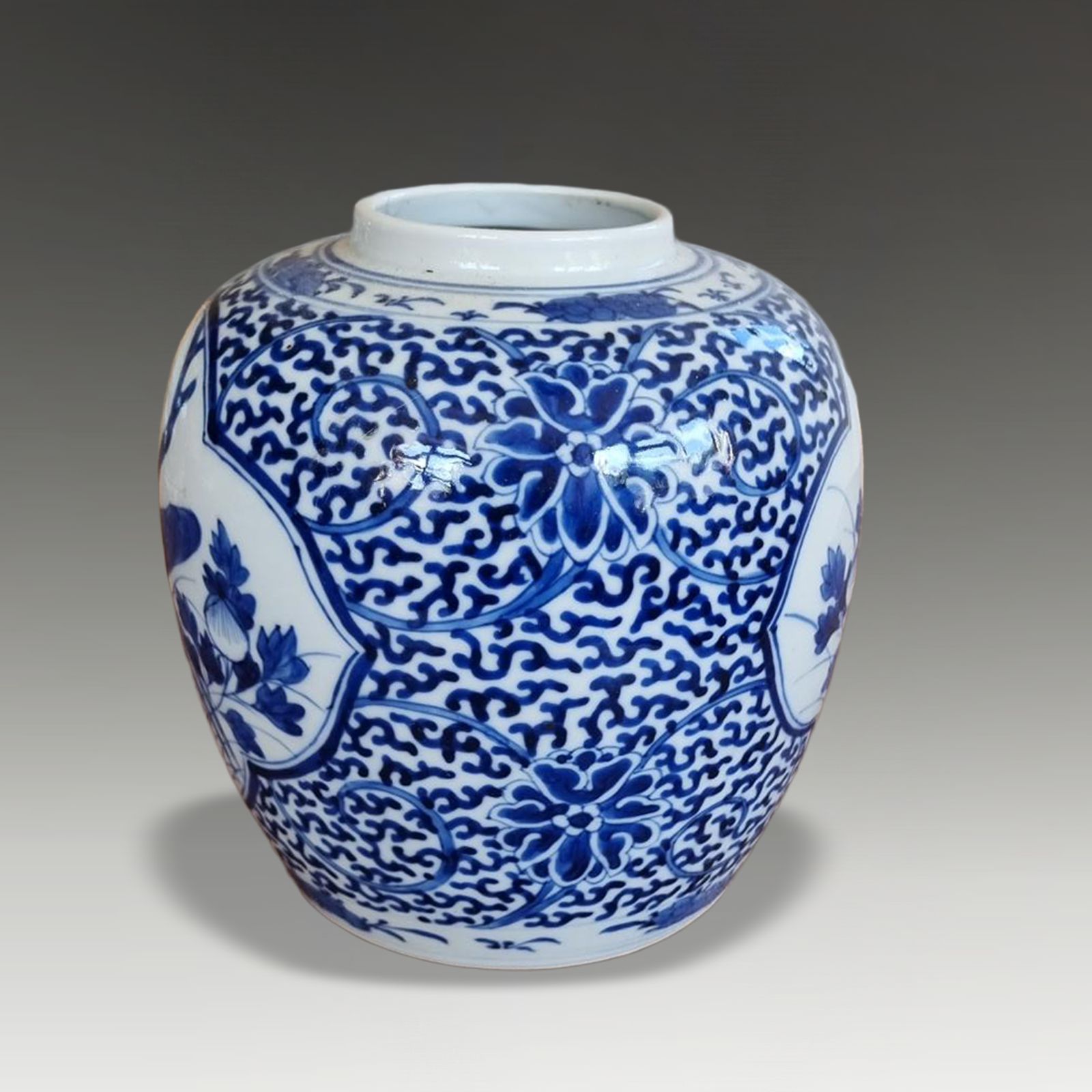 Chinese Kangxi Revival 19th C Decorative Ginger Jar Superb Quality 16cm (6.5") H photo furniture