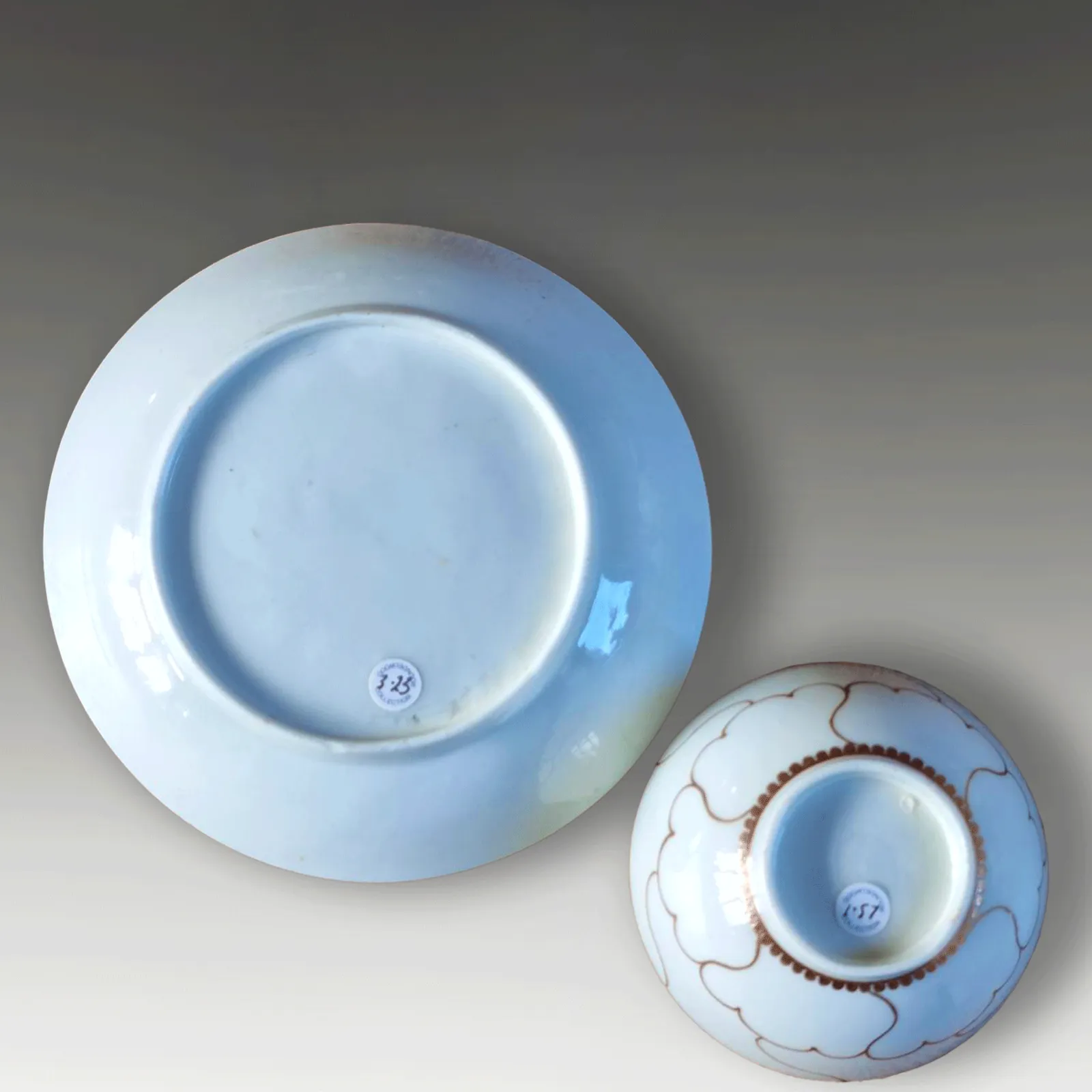 First Period DR Wall Worcester Tea Bowl And Saucer By James Giles  Circa 1768 photo 275.0