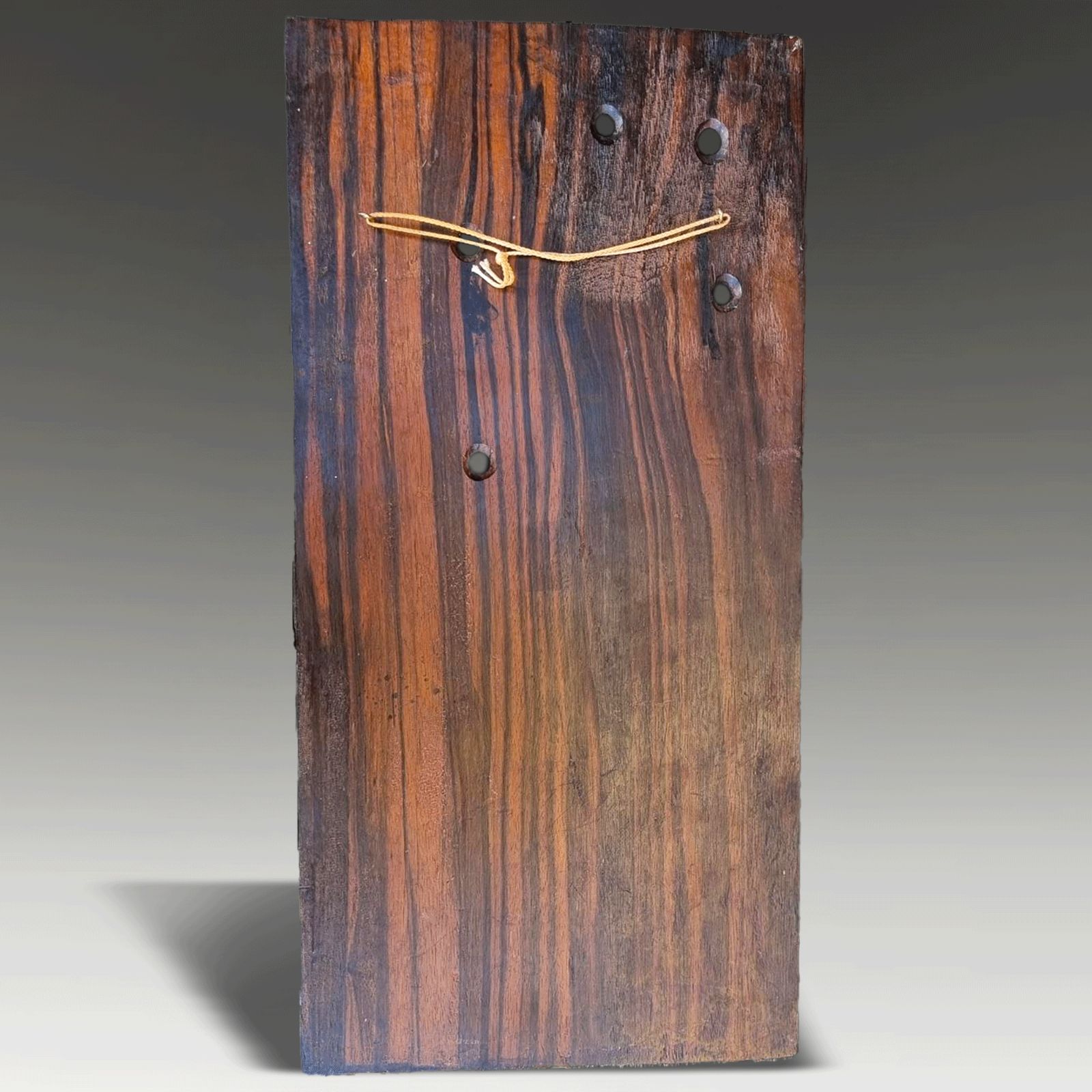 Balinese Antique Macassar Ebony Carved Panel  Superb Quality /Patination  45cm H photo vinterior